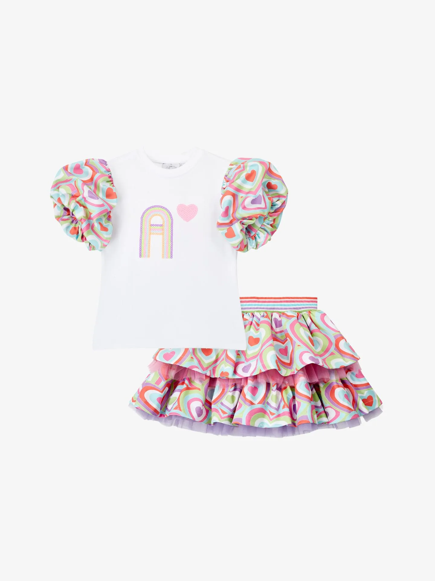 ADee Meisjes set rok evita bright white