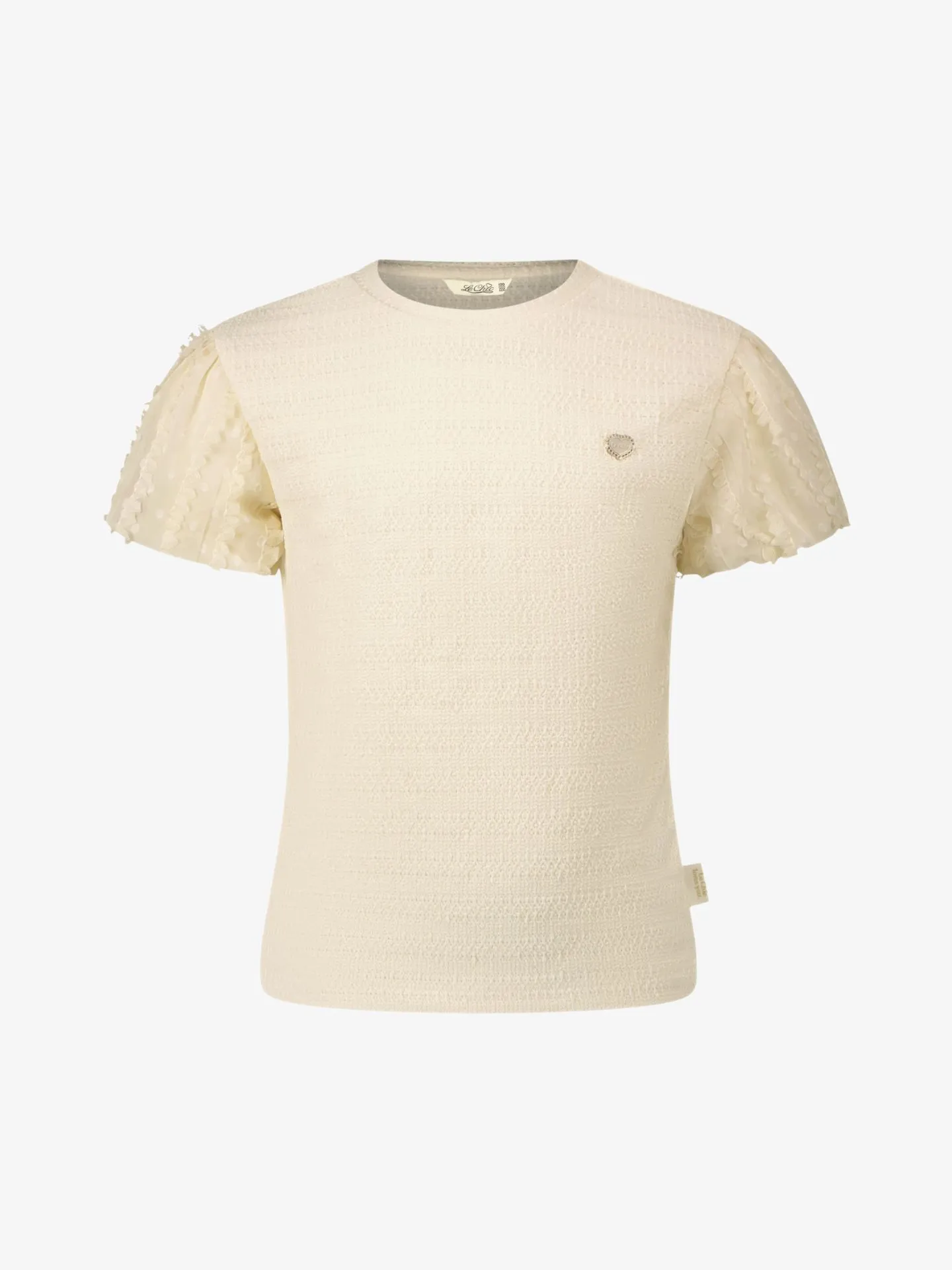 Le Chic Meisjes t-shirt narah dots ruffles