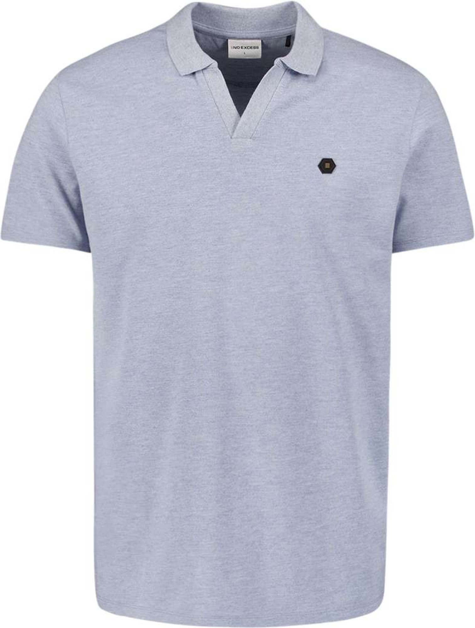 No Excess Polo v melange cloud