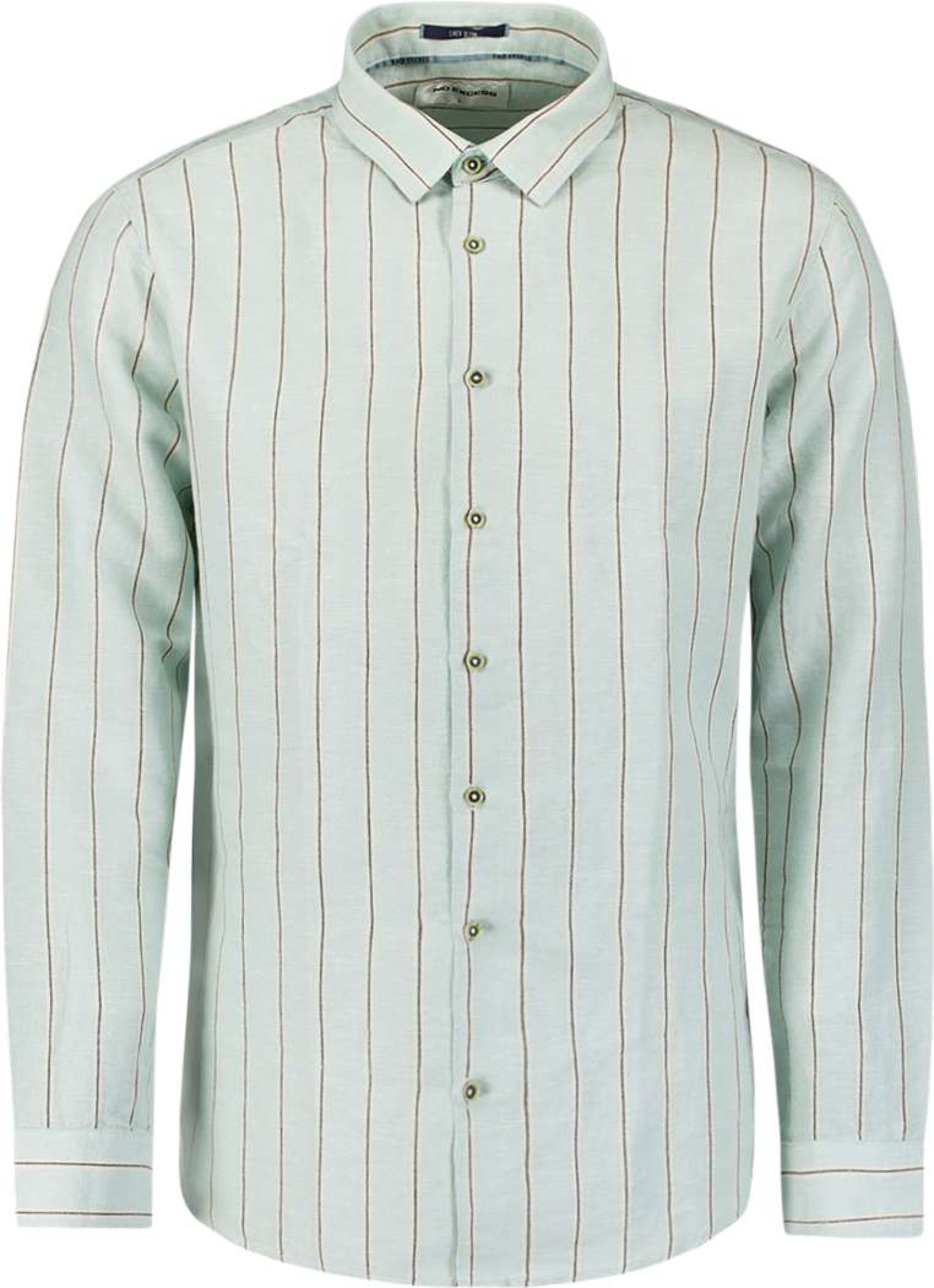 No Excess Shirt vertical stripes with linen ice