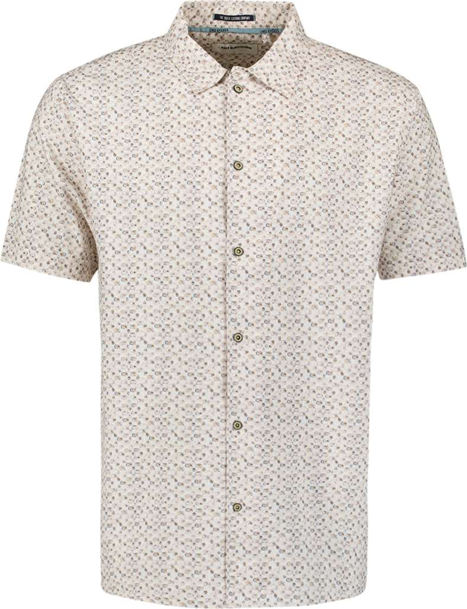 No Excess Shirt short sleeve allover printed offwhite