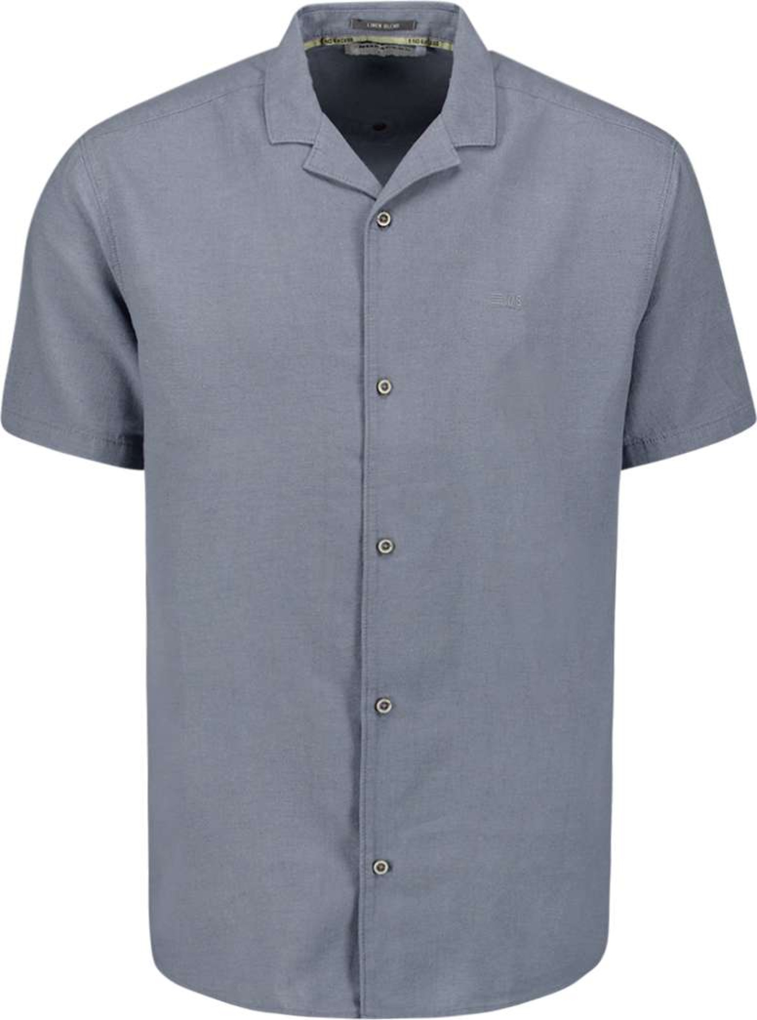 No Excess Shirt short sleeve revers collar so washed blue