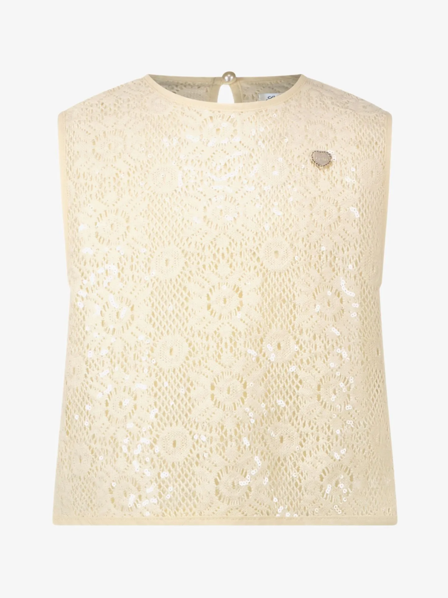 Le Chic Meisjes top enig sequin crochet
