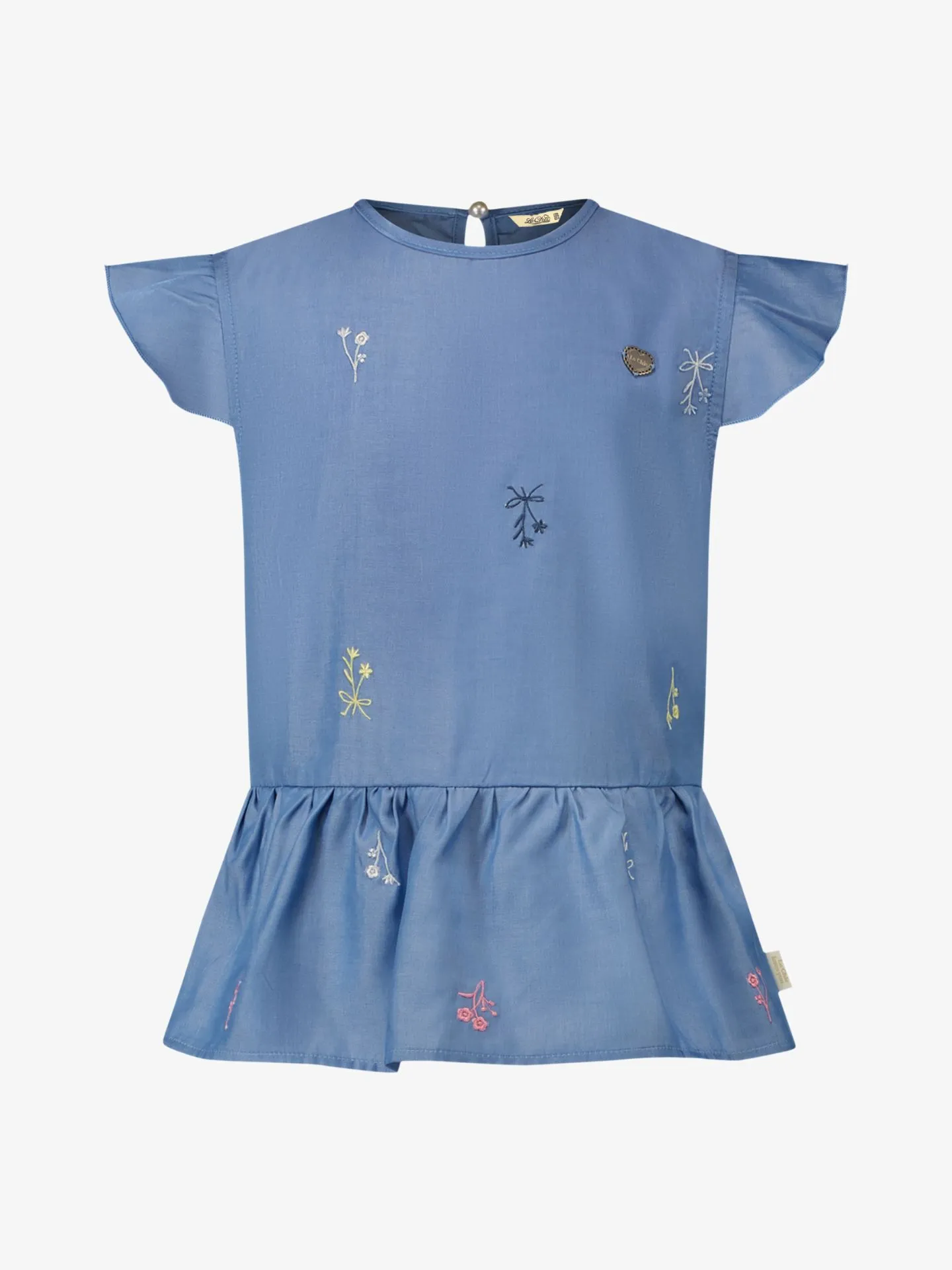 Le Chic Meisjes t-shirt elina embro denim