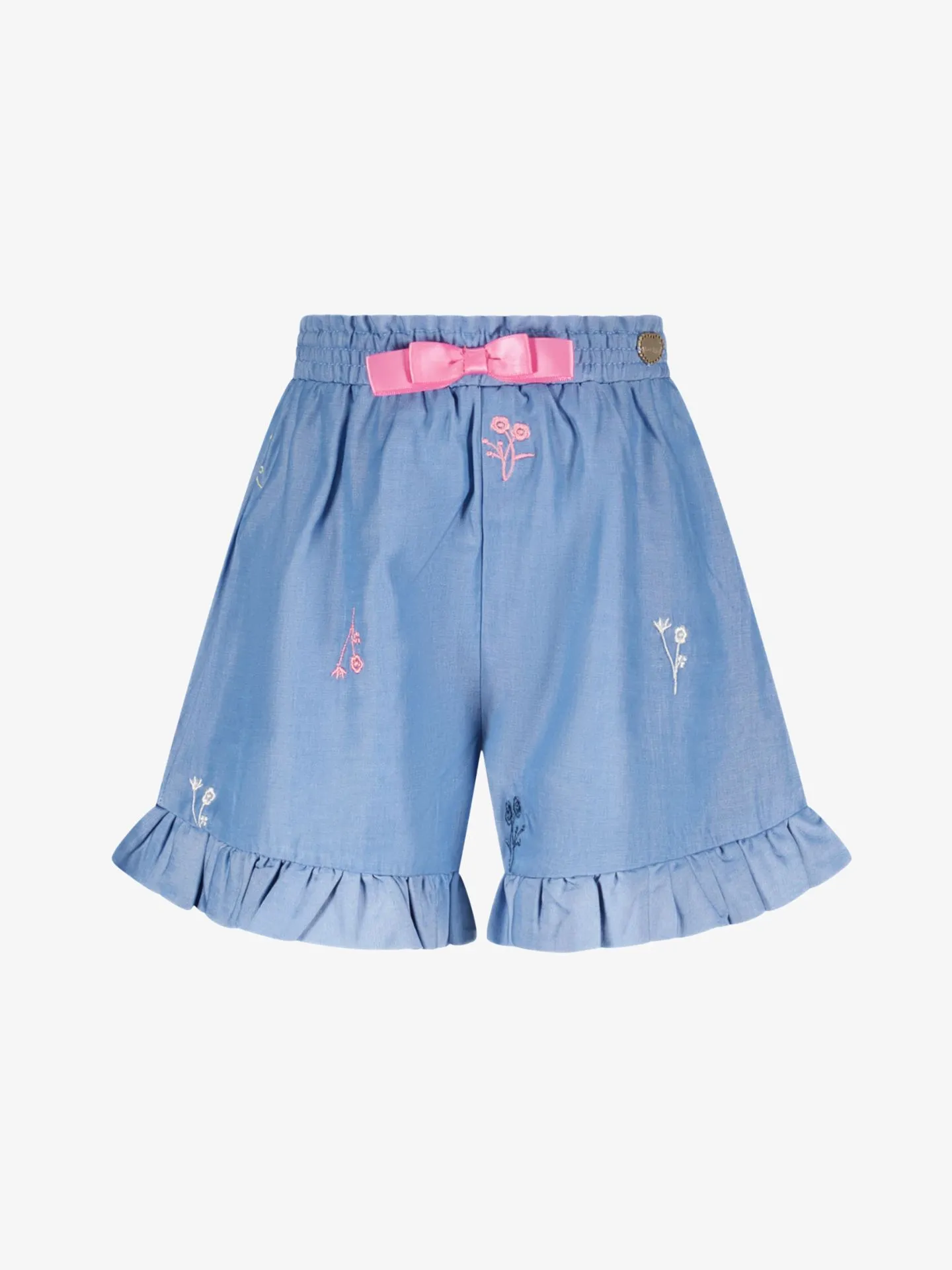 Le Chic Meisjes short dansany embro denim