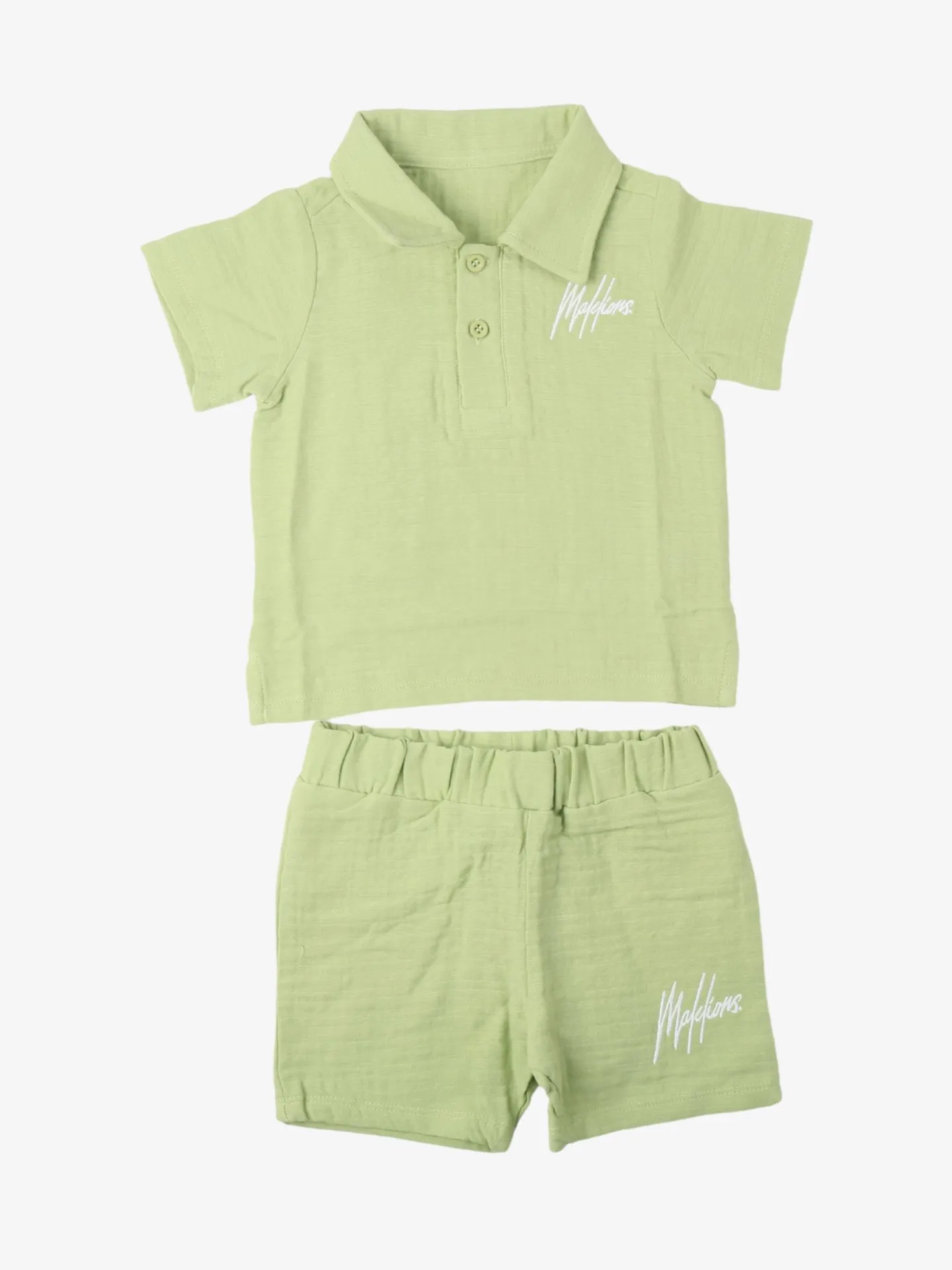 Malelions Jongens set baby mousseline polo crinckle