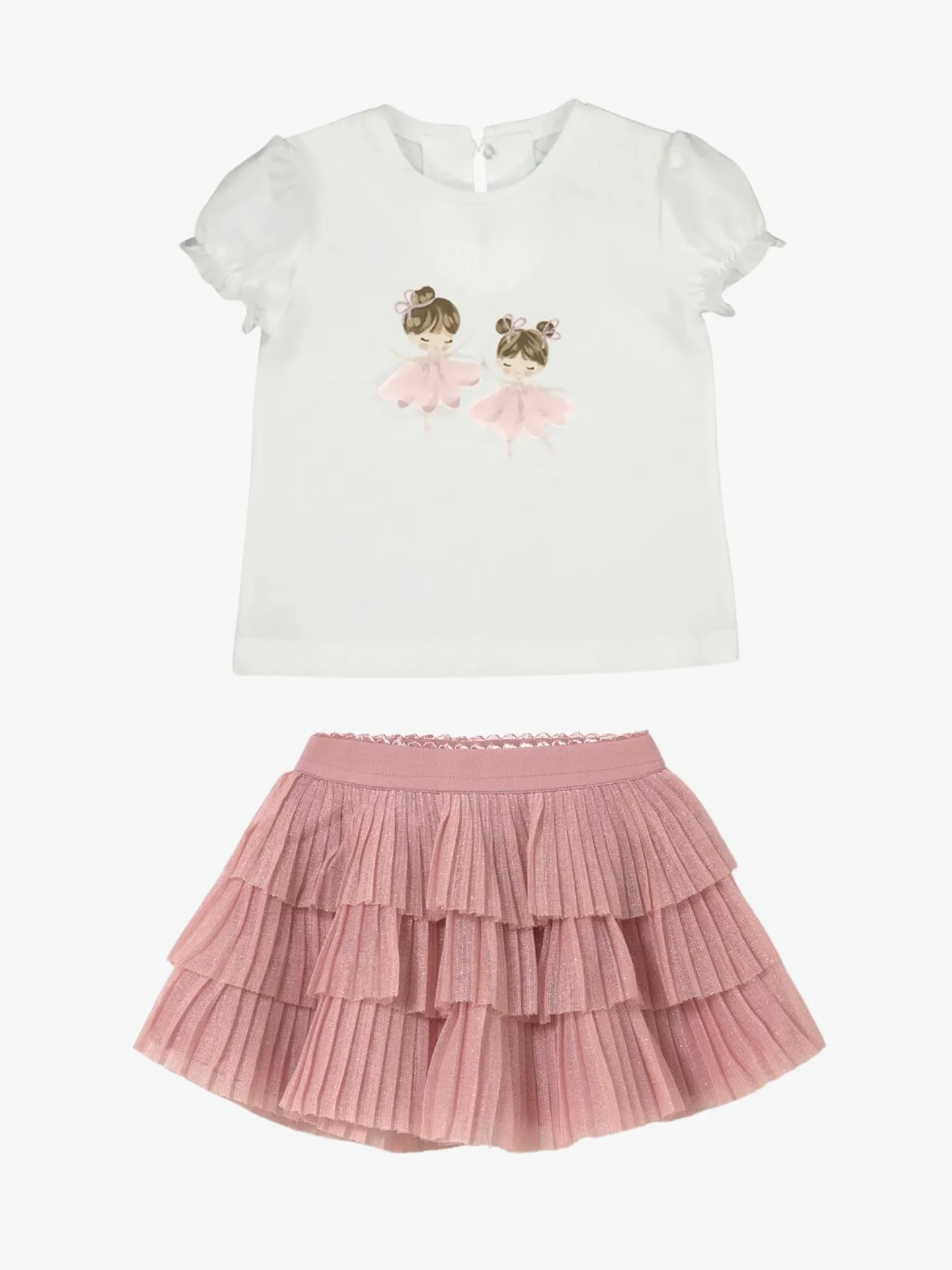 Mayoral Meisjes set rok natural pink