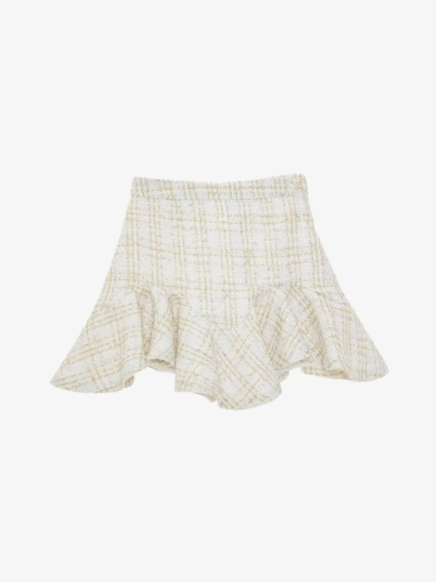Patachou Meisjes rok ecru gold tweed