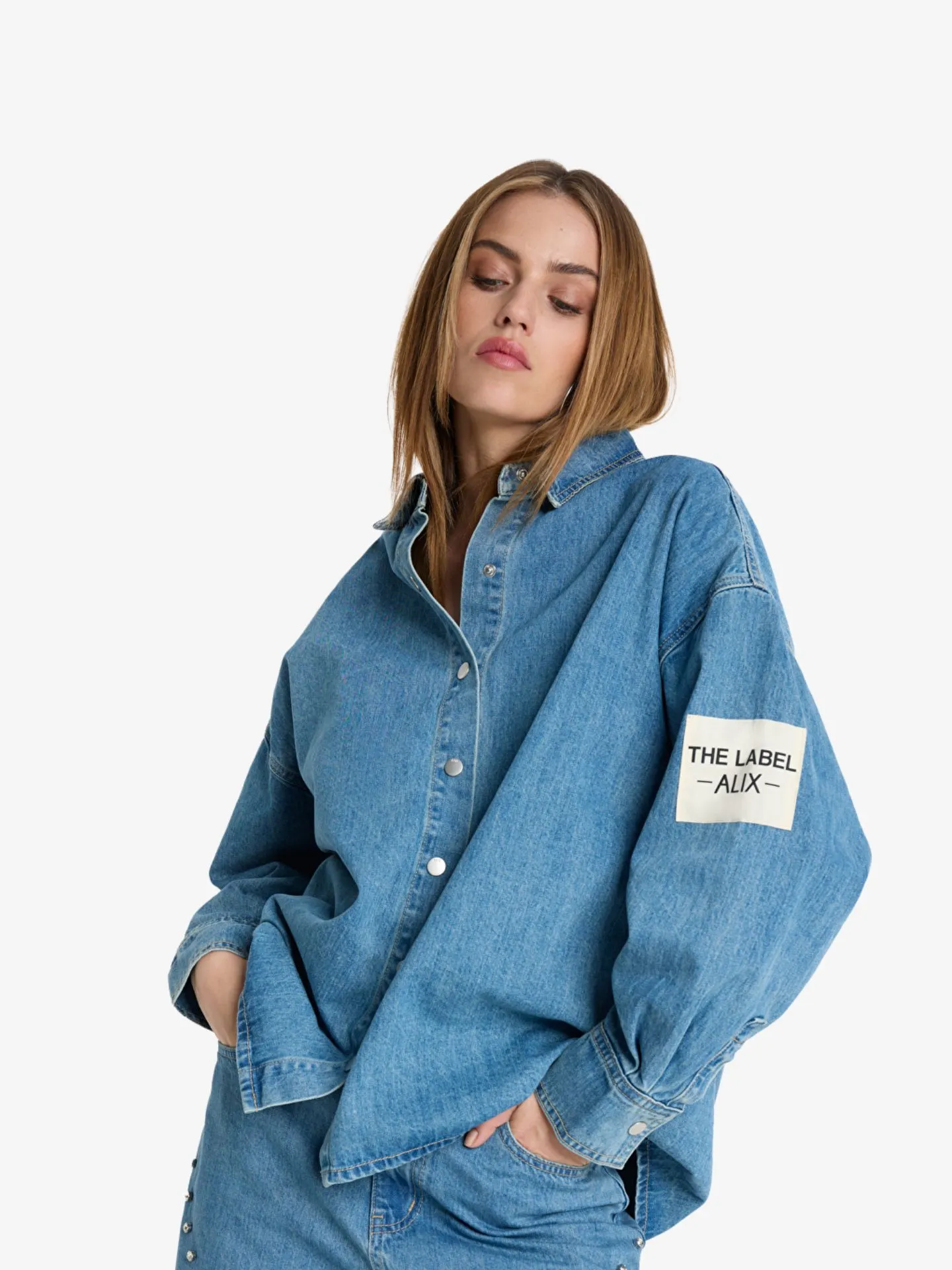 Alix The Label Dames blouse embellished denim