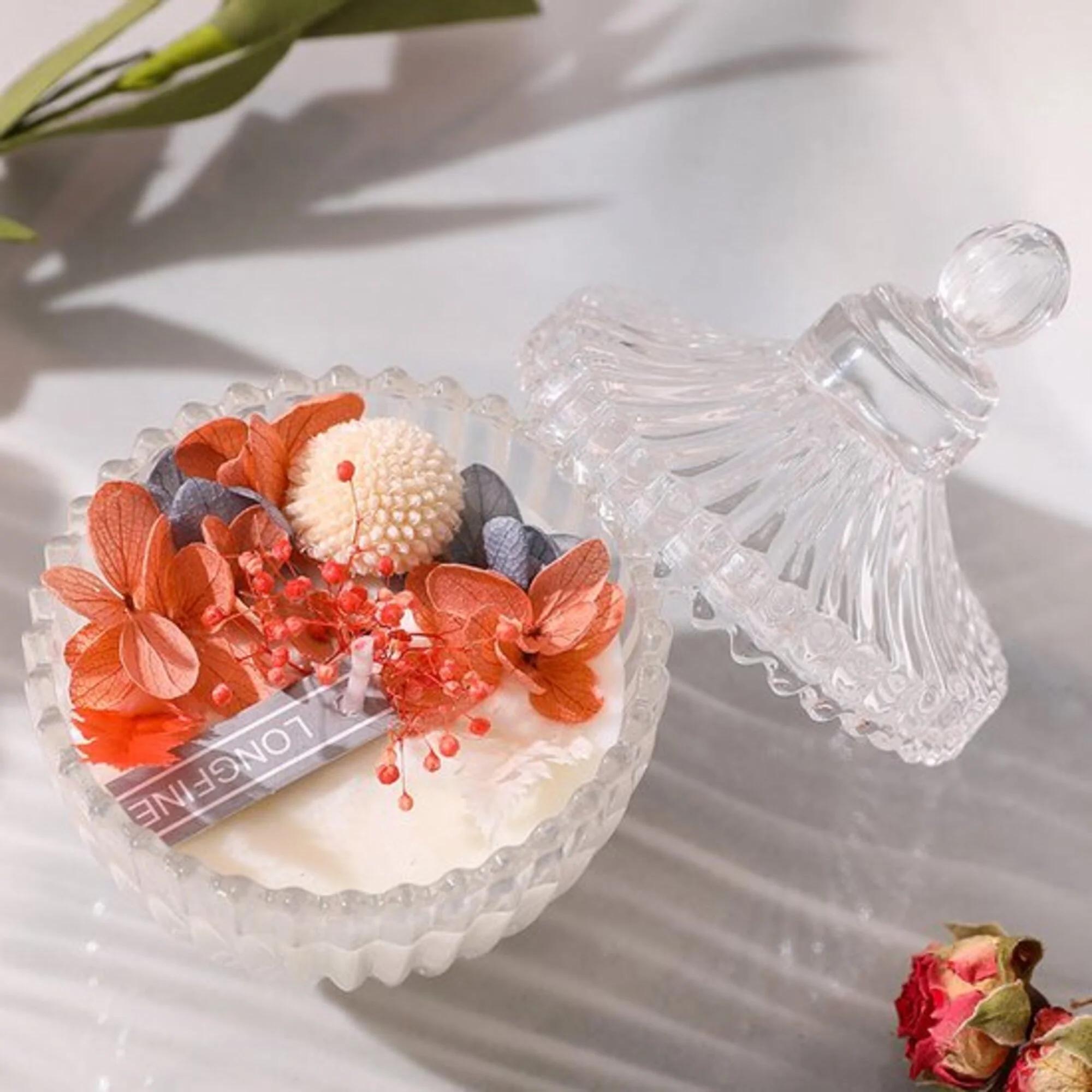 Nienienta Geurkaars met gedroogde bloemen