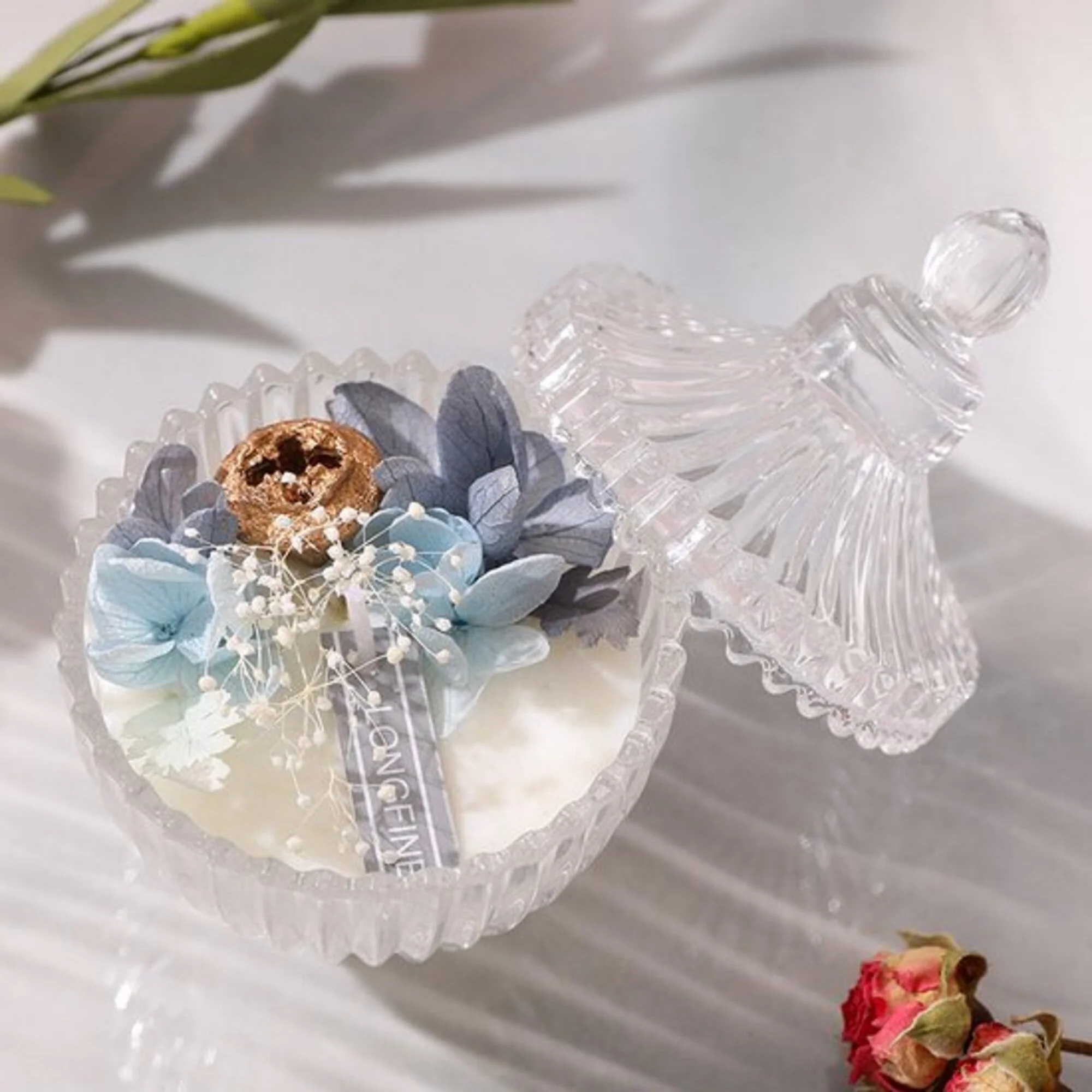 Nienienta Geurkaars met gedroogde bloemen