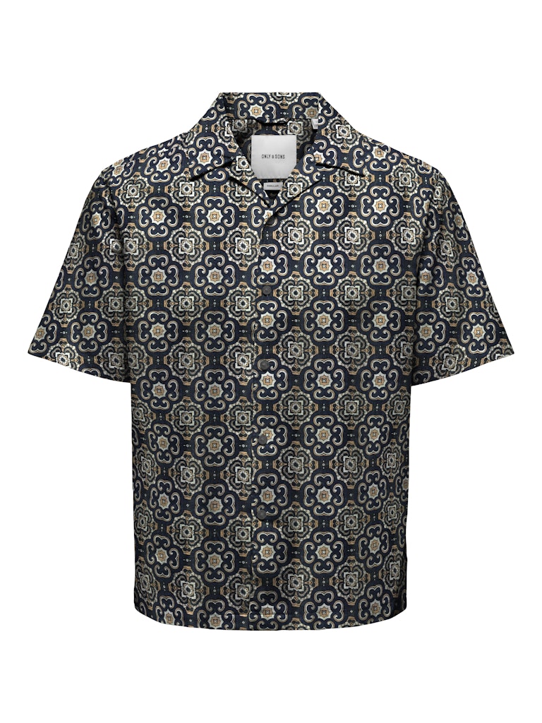 Only & Sons onscaiden reg fit aop shirt 22032833 cork