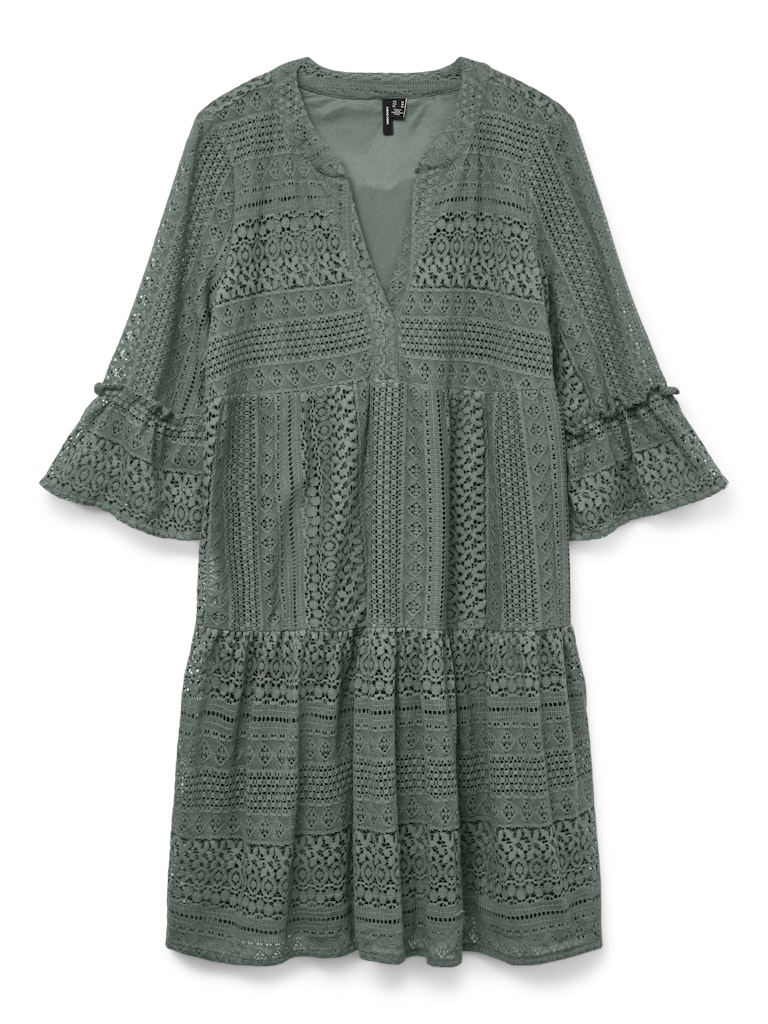 Vero Moda vmhoney lace 3/4 v-neck tunic wvn g 10275875 laurel wreath