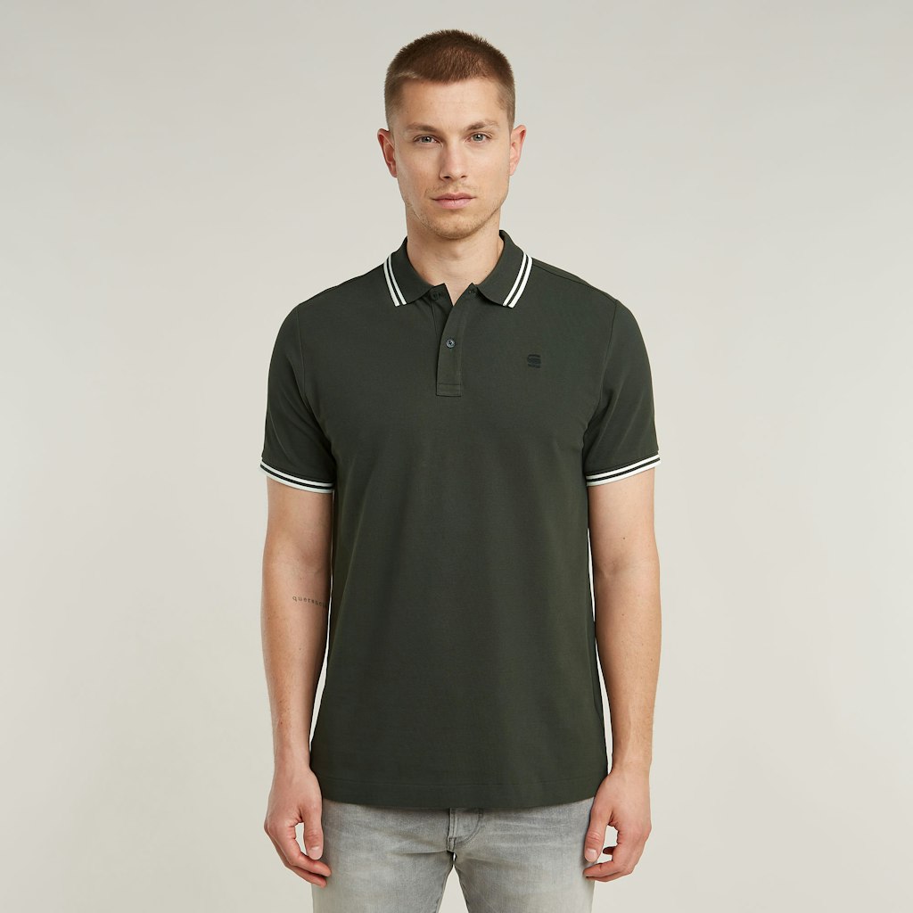 G-Star dunda slim stripe polo d17127-5864 995 asfalt