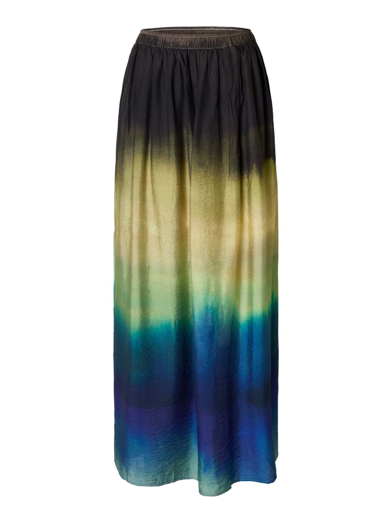 Selected Femme slfvilmi hw aop maxi slit skirt b 16097918 chestnut