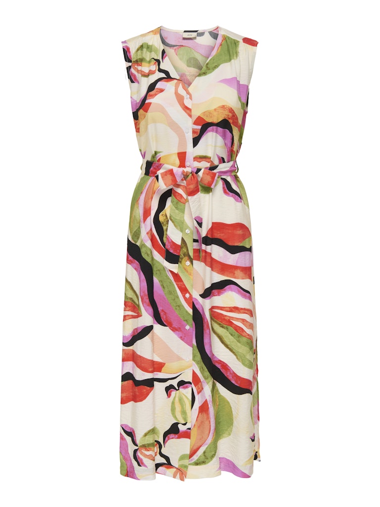 Jacqueline de Yong lumi s/s midi shirt dress wvn 15351621 cloud dancer