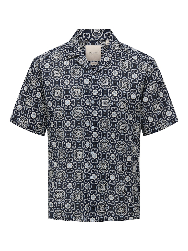 Only & Sons onscaiden reg fit aop shirt 22032833 cerulean