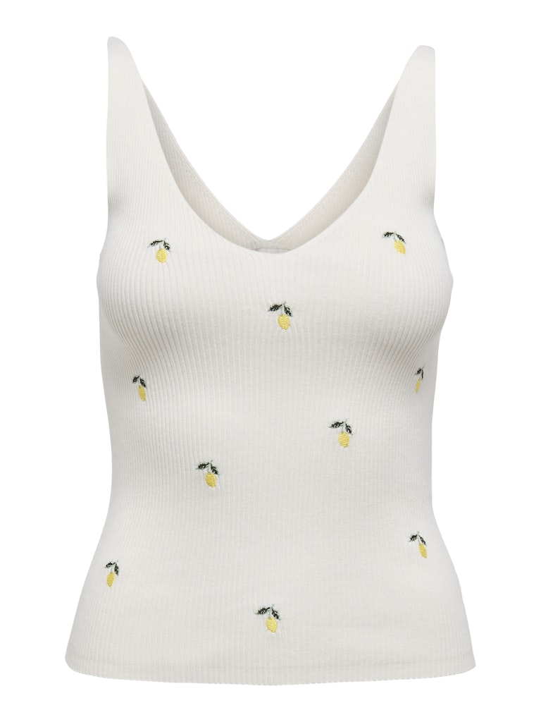 Jacqueline de Yong nanna s/l embroidery top knt 15257194 lemon embroidery
