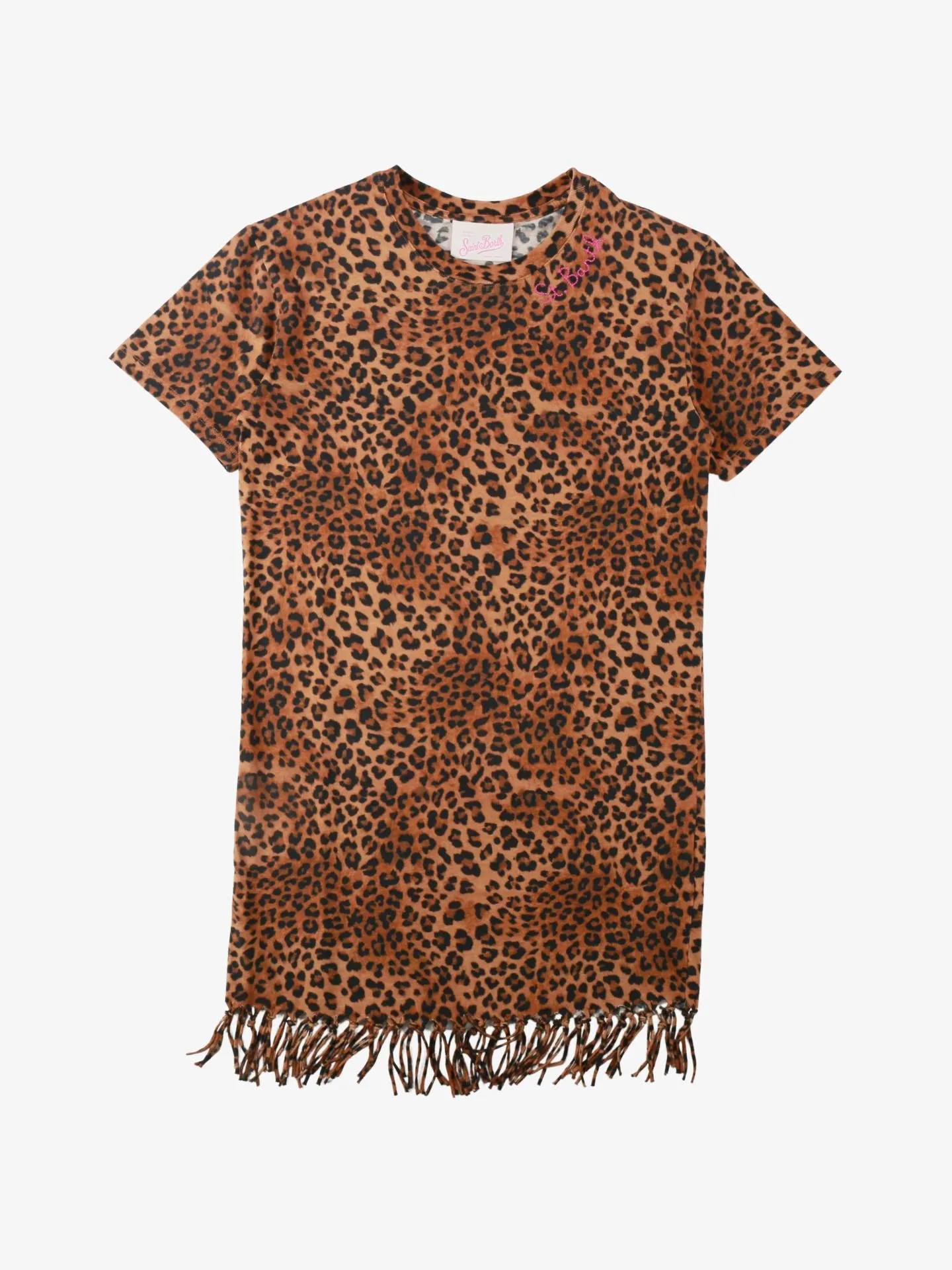 MC Saint Barth Meisjes jurk abbey sand leopard
