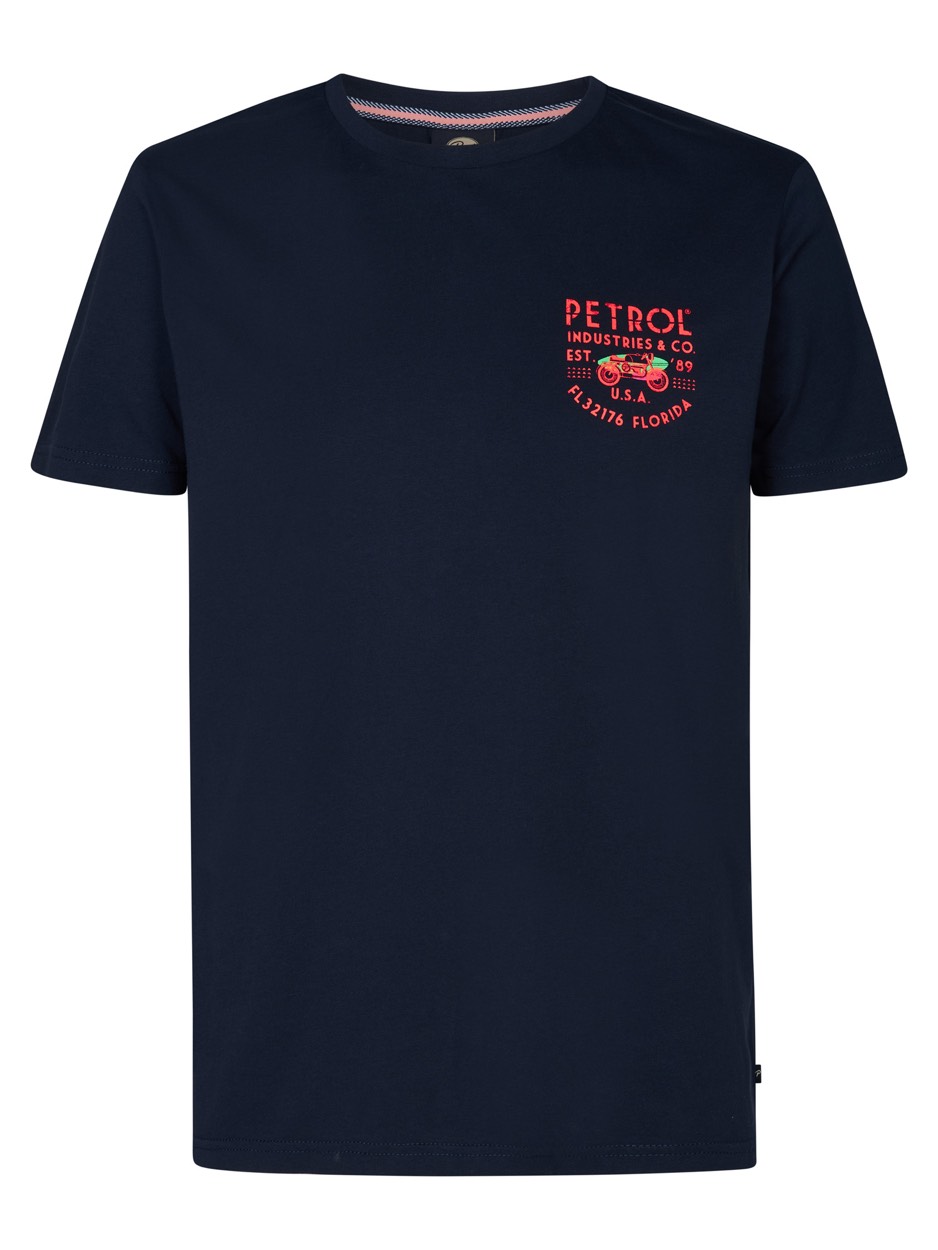 Petrol Industries Men t-shirt ss classic print navy