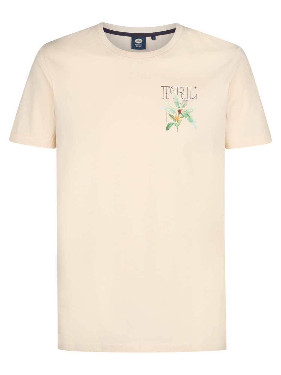 Petrol Industries Men t-shirt ss classic print ecru