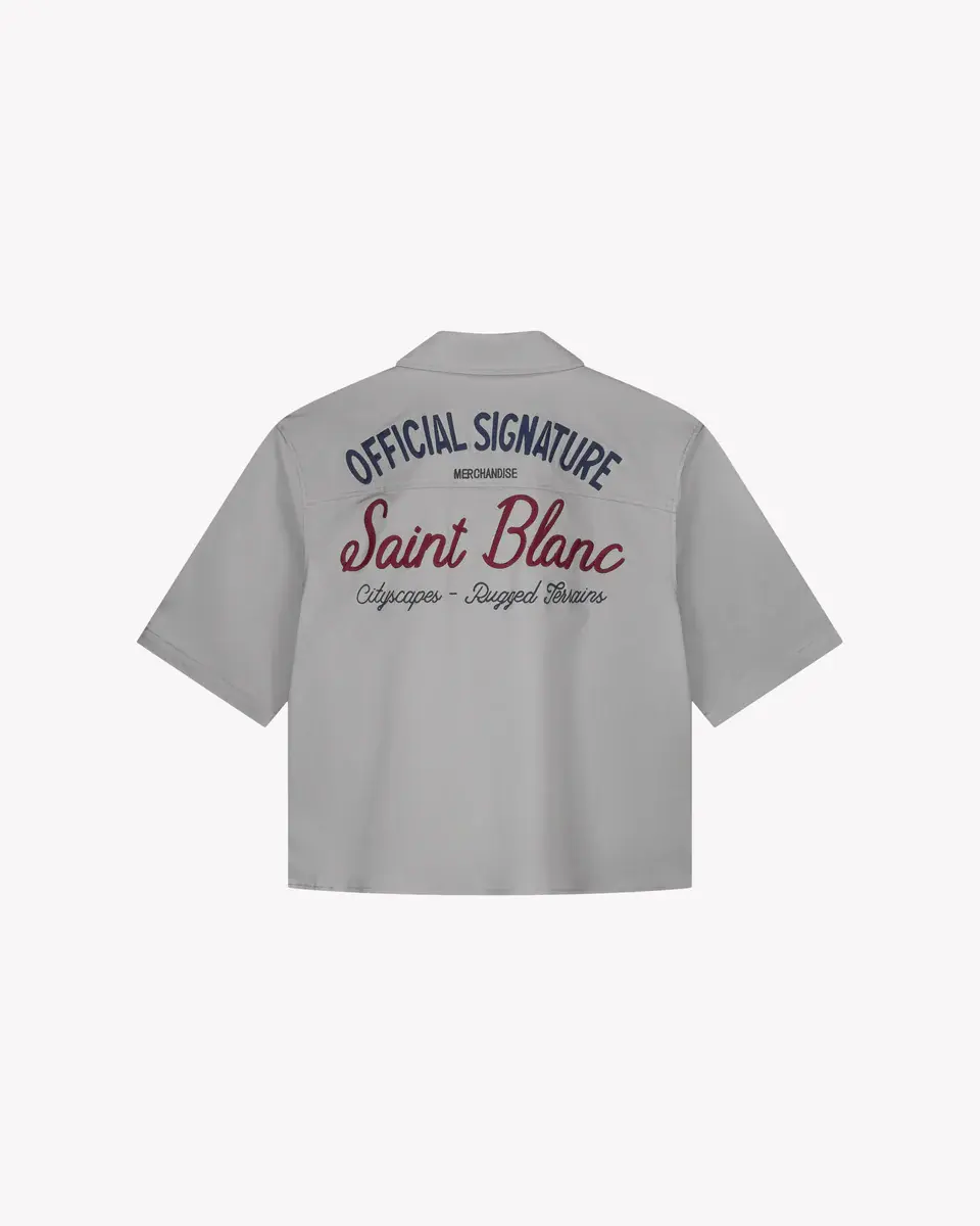 Saint Blanc Boxy chain overshirt wet gray