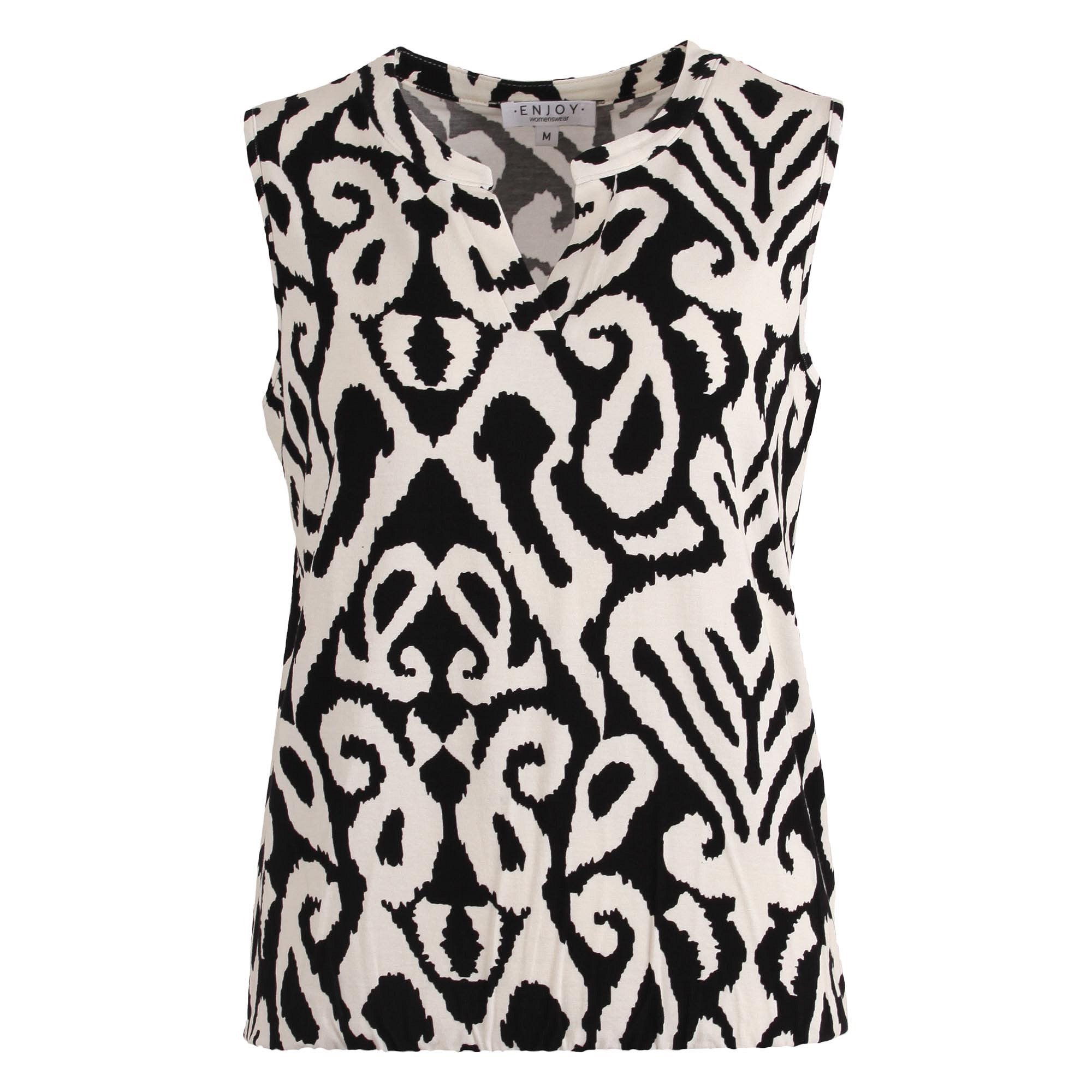 Enjoy Enjoy blouson top ikat print