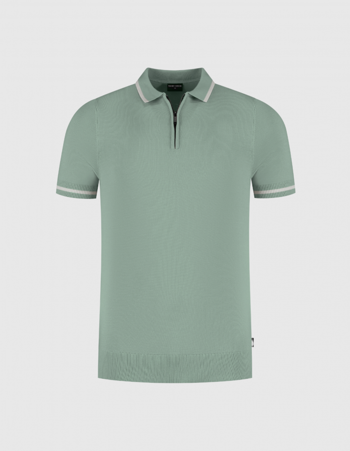 Saint Steve Siem 221148 silver green heren polo