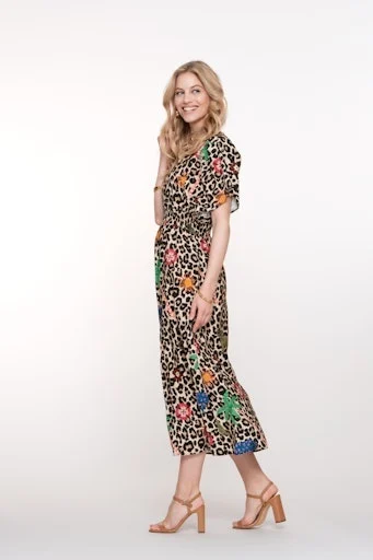 Geisha 57348-20 720 dress sand/green/blue