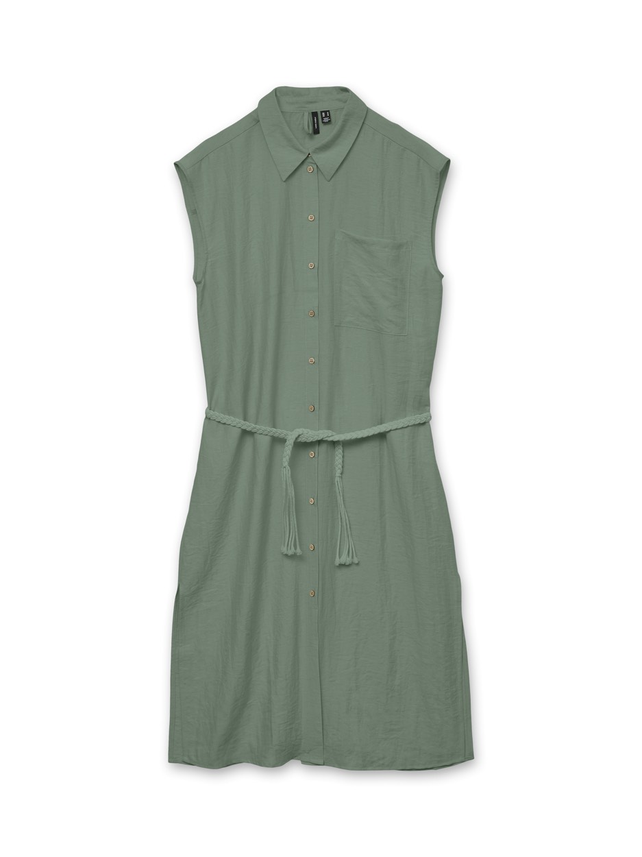 Vero Moda Vmheaven belt calf shirt dress wvn army