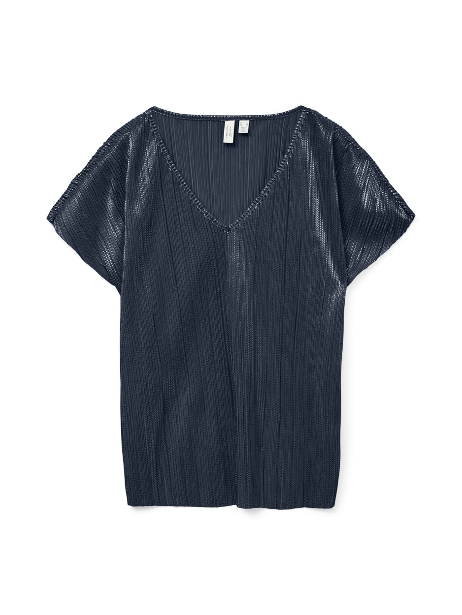 Vero Moda Vmduvi ss v-neck top jrs btq ga nl navy