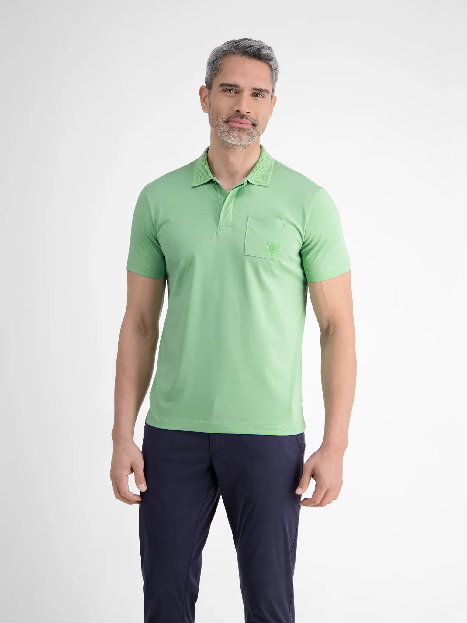 Lerros Heren polo 2553249 616 light peppermint