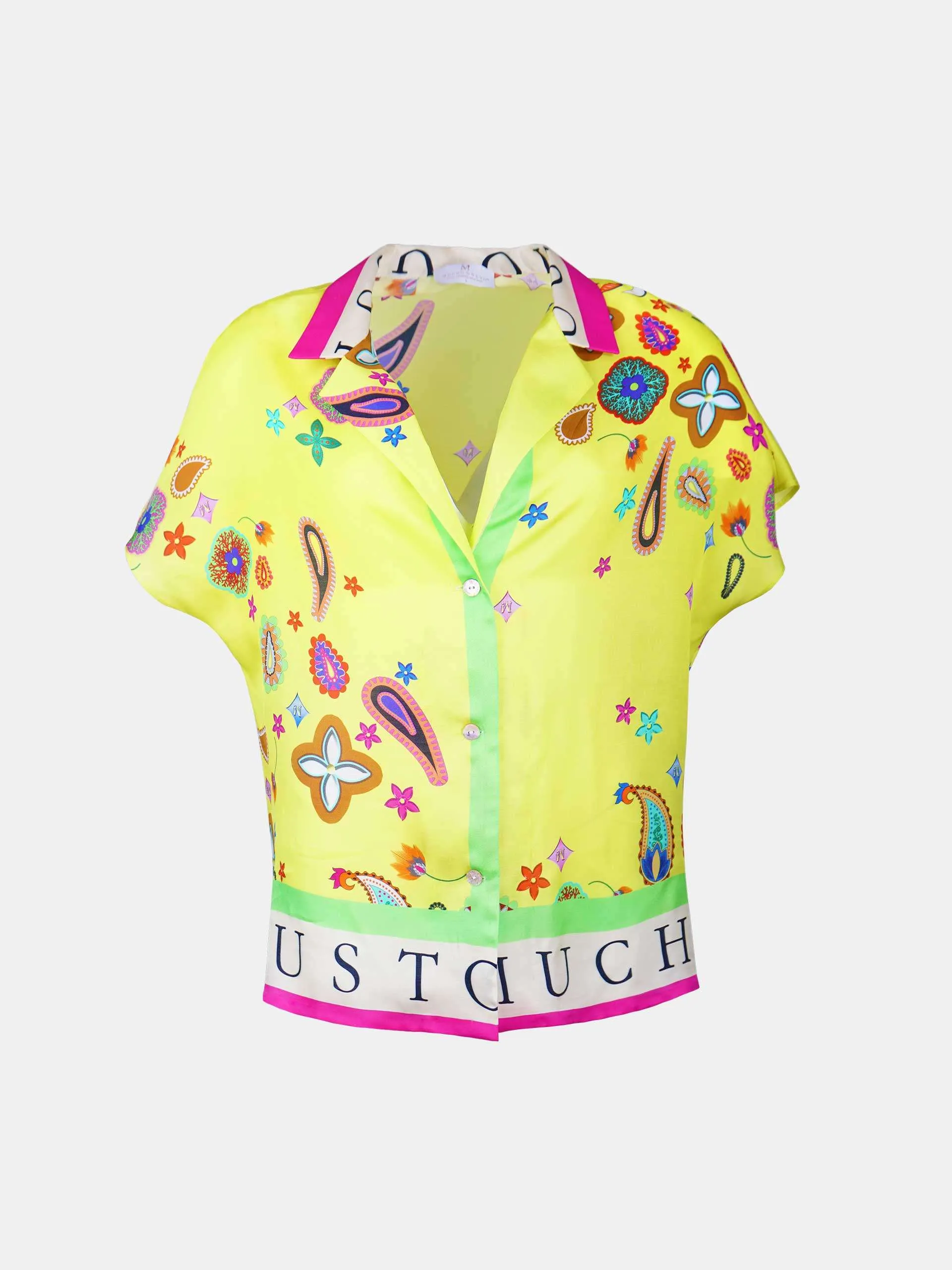 Mucho Gusto  blouse giuliani geel symbool patchwork