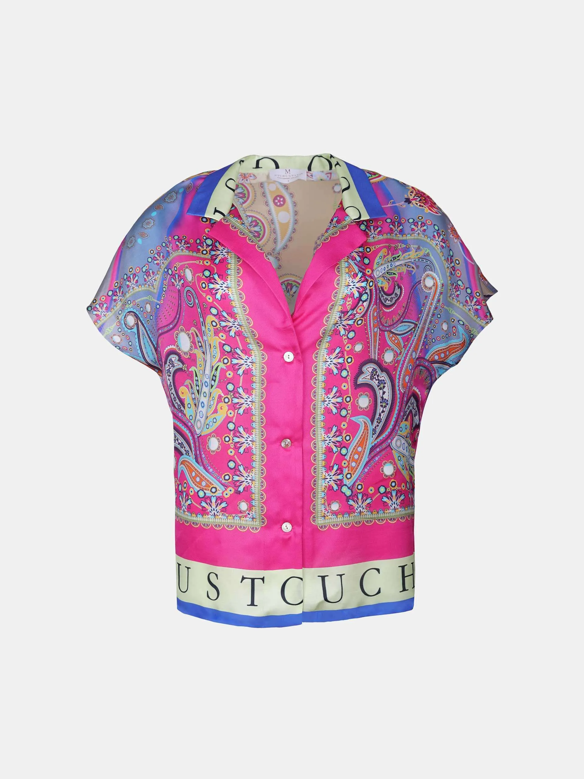 Mucho Gusto  blouse giuliani kleurrijk paisley patchwork