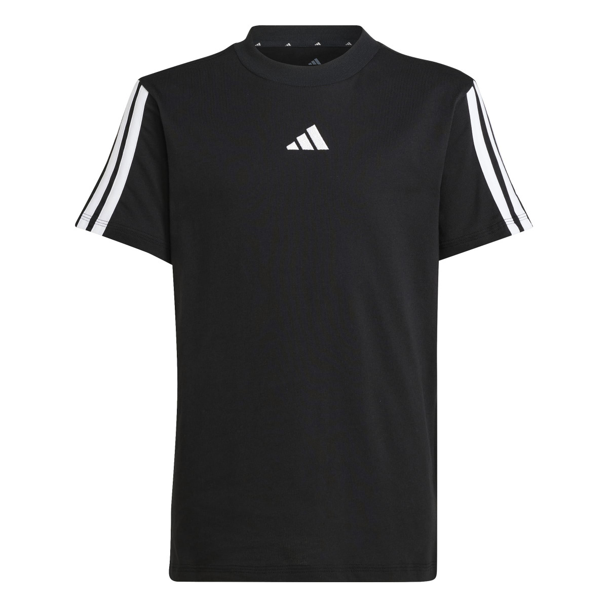 Adidas j 3s tee 160 sport t-shirt korte mouw jongens zwart-wit