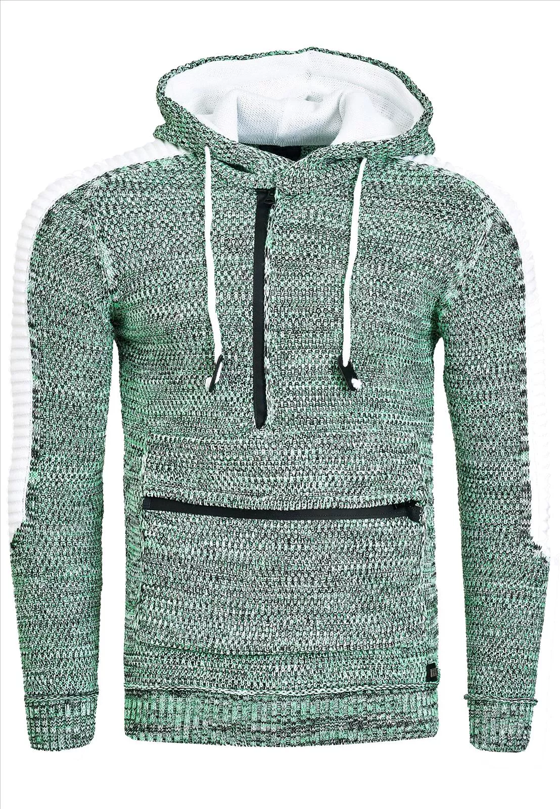 Rusty Neal Rustyneal heren hoodie trui wit modernfit capuchon
