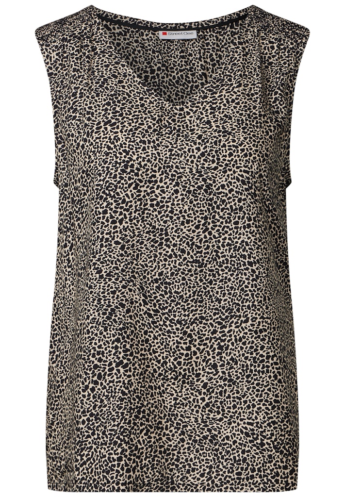 Street One a345737 v-neck blouse w smok detail