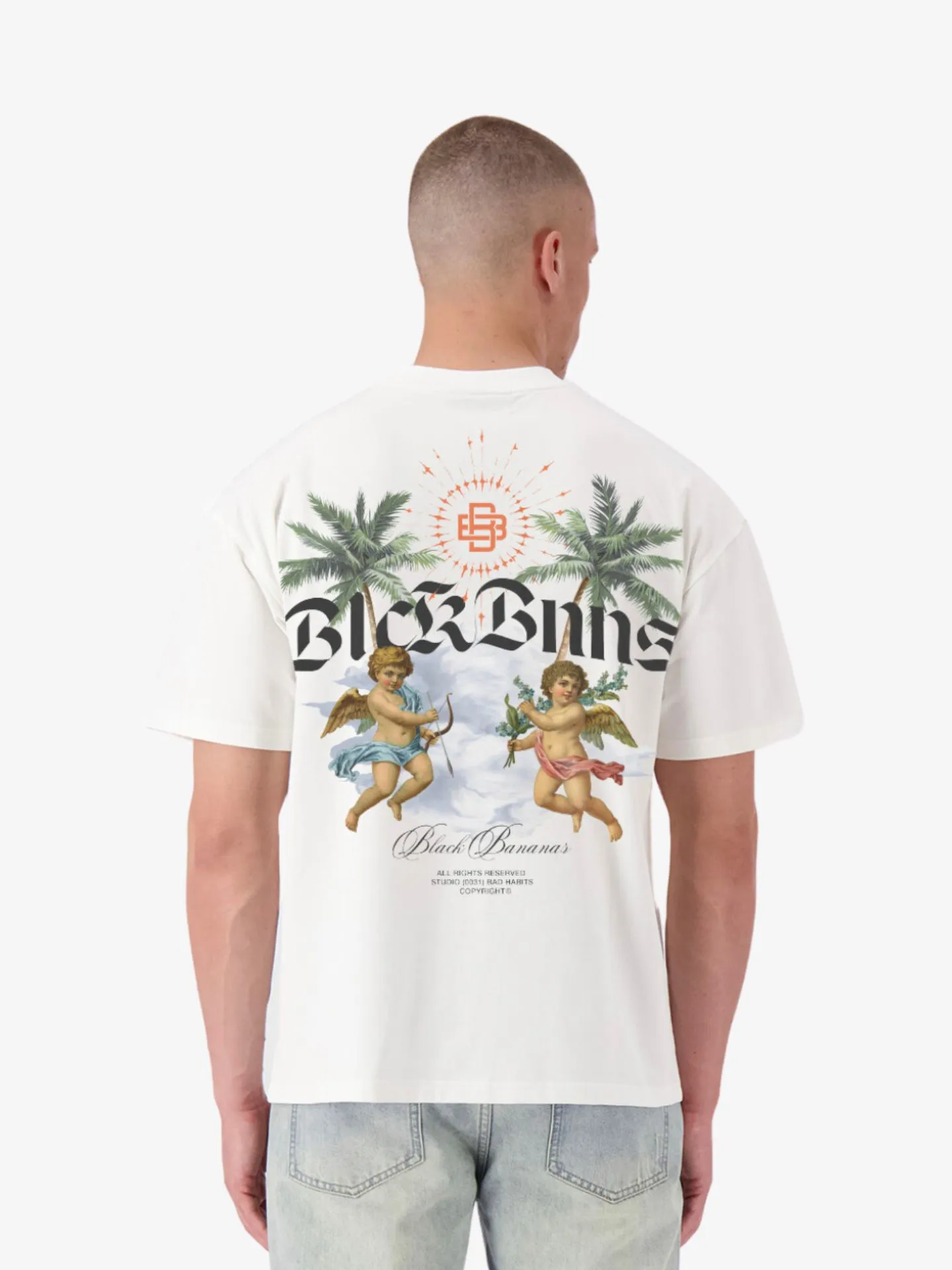 Black Bananas Heren t-shirt heaven wit