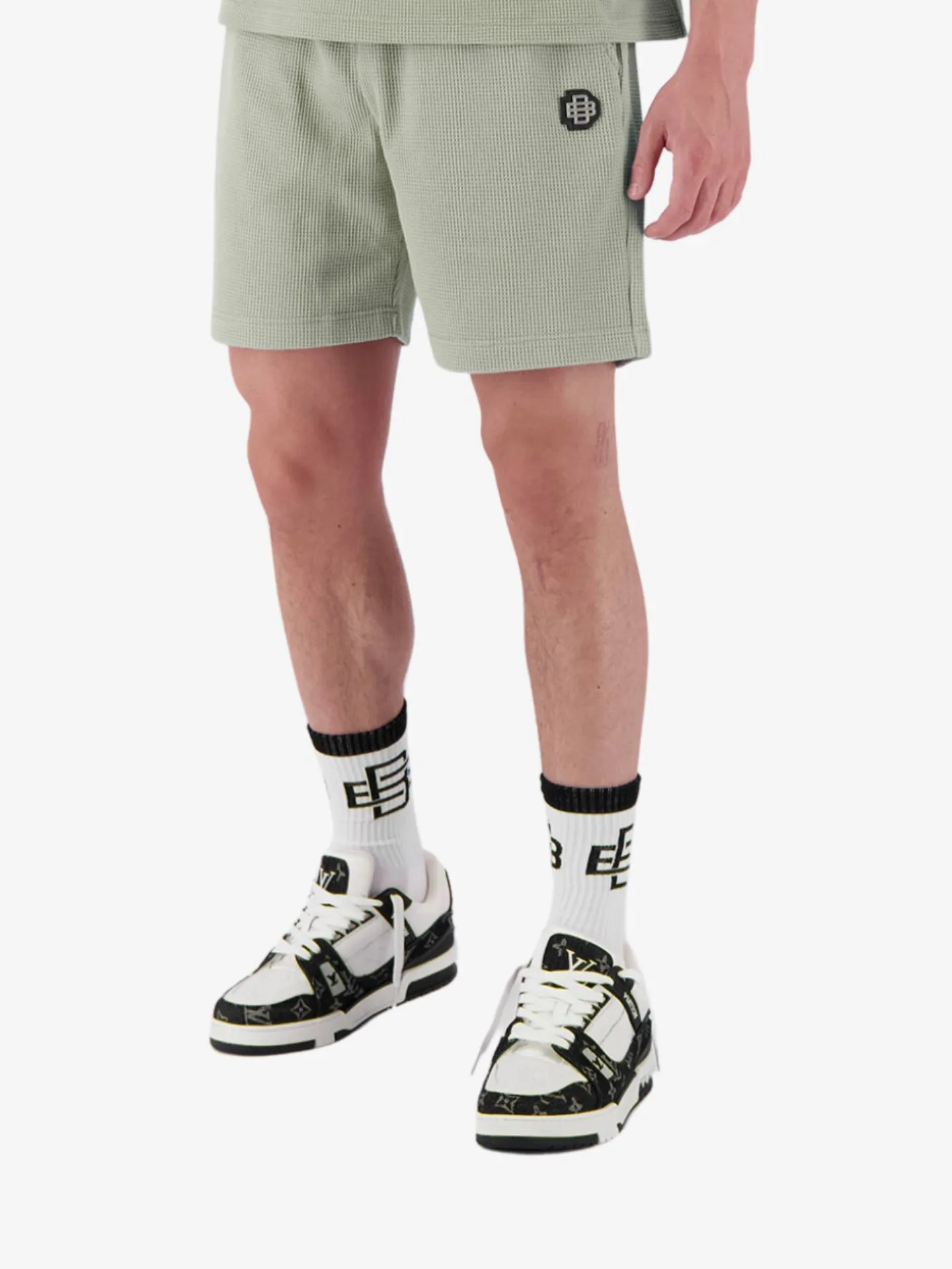 Black Bananas Heren short monogram waffle