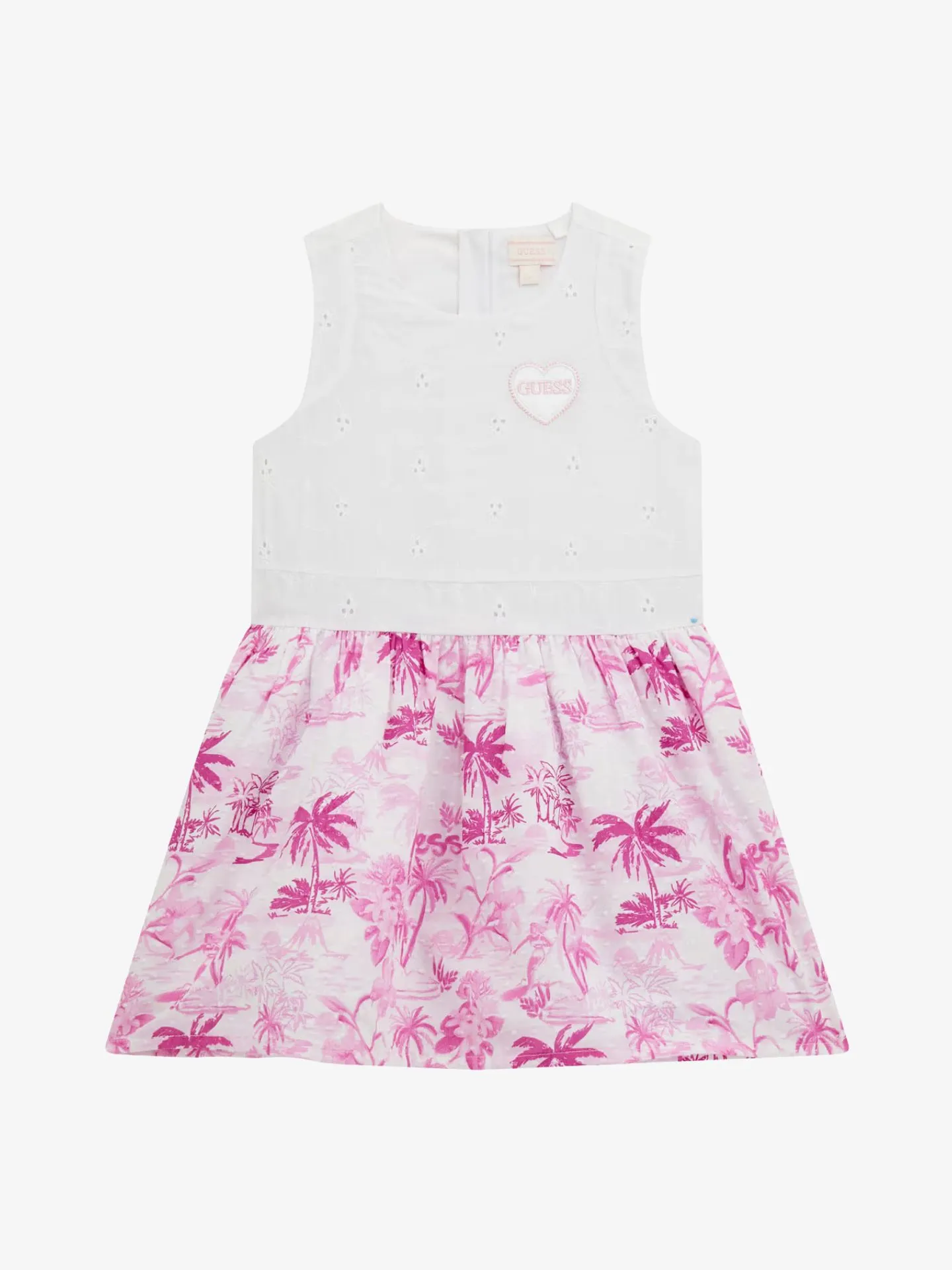 Guess Meisjes jurk mixed fabric