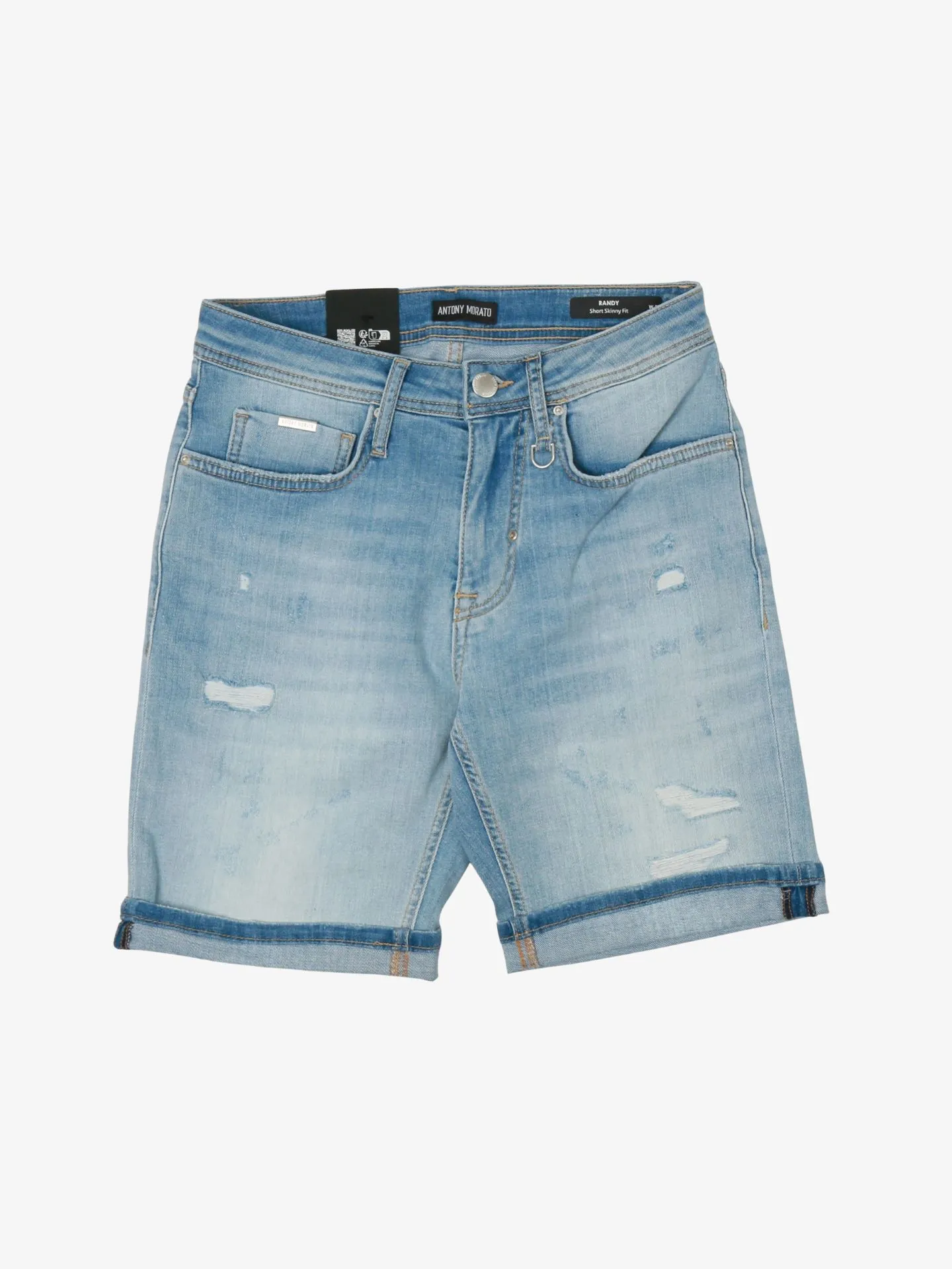 Antony Morato Heren short randy skinny fit blue denim