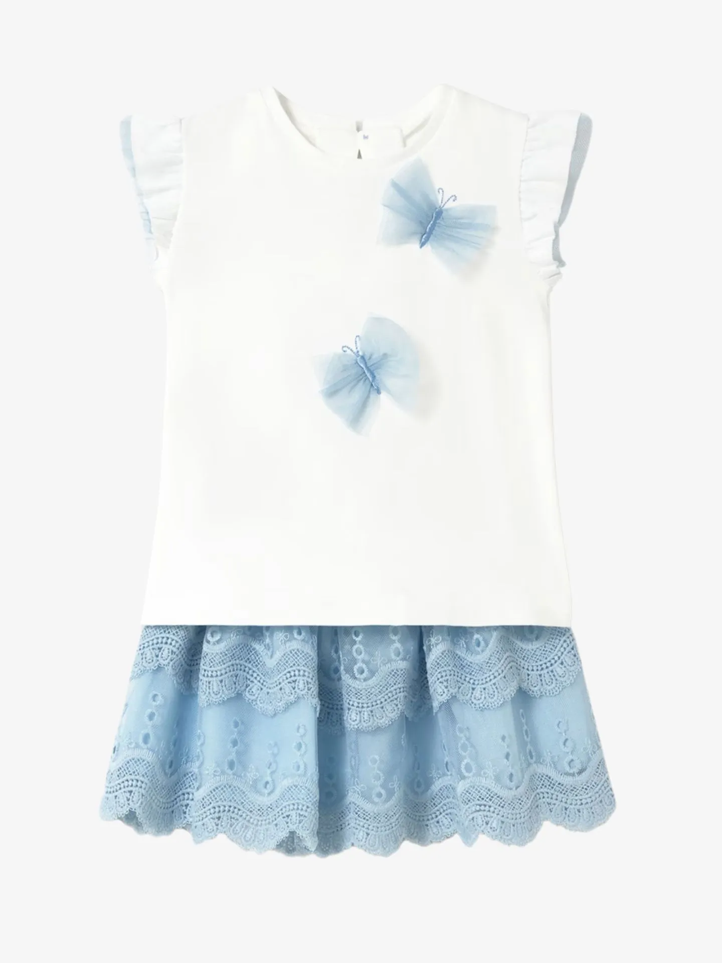 Mayoral Meisjes set rok embroidered tulle