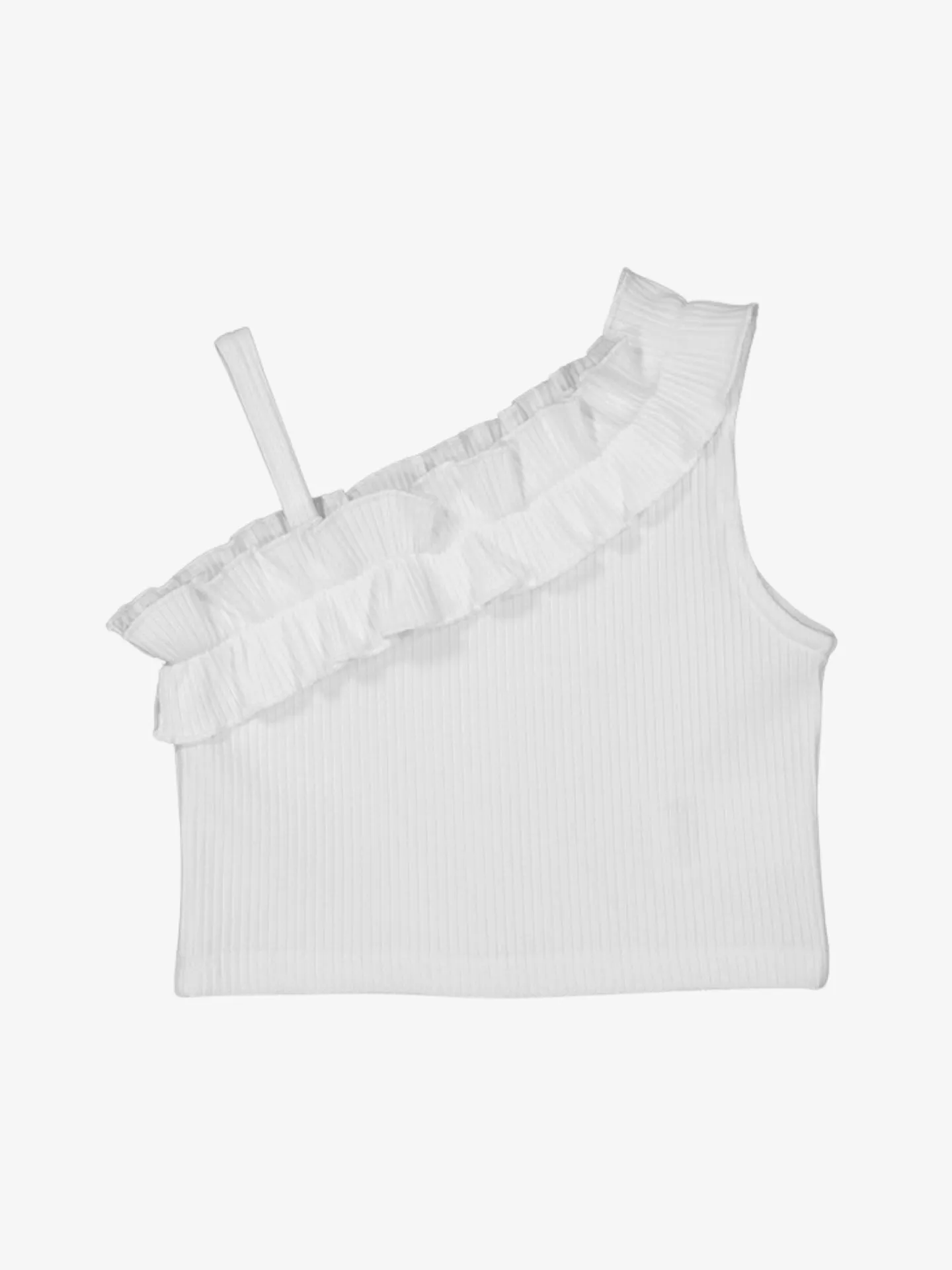 Mayoral Meisjes t-shirt off shoulder wit