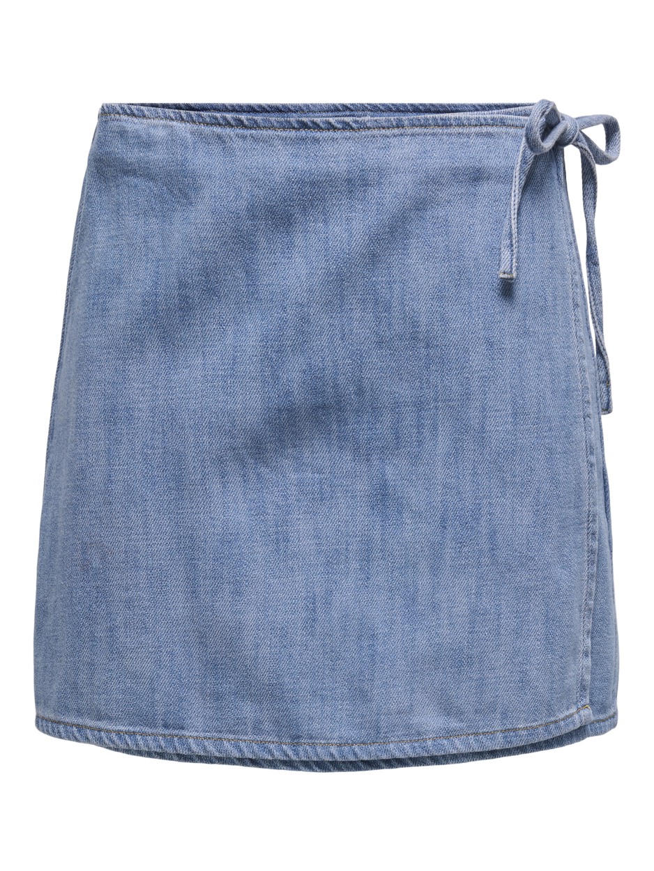 Only Onlnoelle wrap skirt dnm yor blue denim