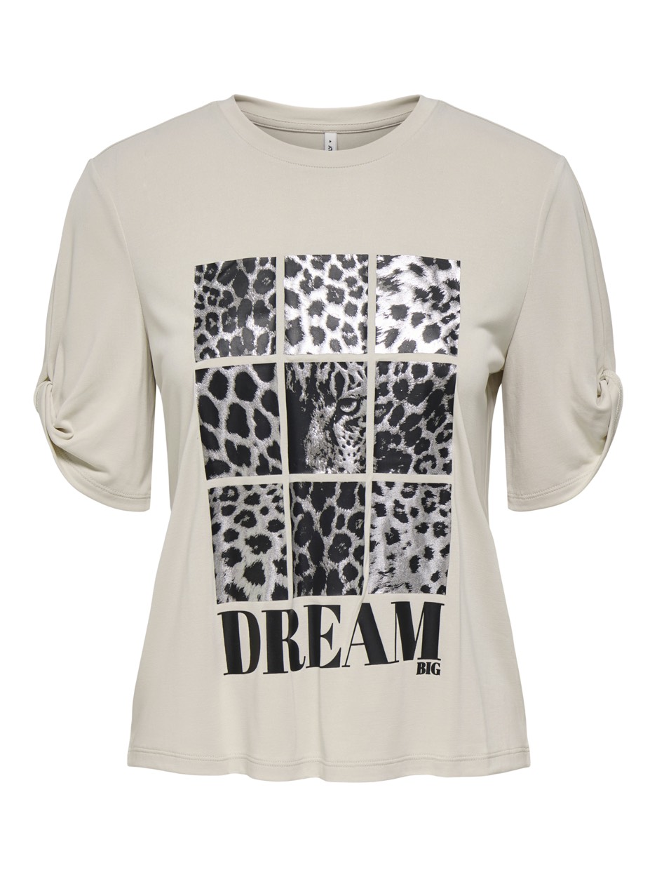 Only Shirt met korte mouwen ONLFREE LIFE S/S CREATE TOP BOX JRS