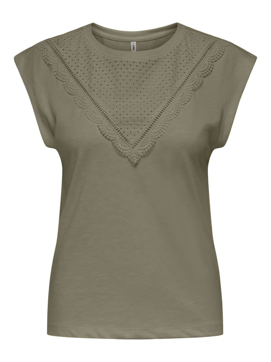 Only Onldelia sl o-neck mix top box jrs dessin