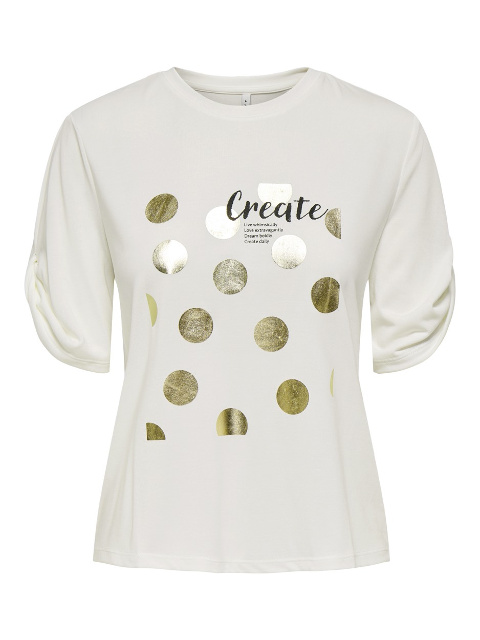 Only Shirt met korte mouwen ONLFREE LIFE S/S CREATE TOP BOX JRS