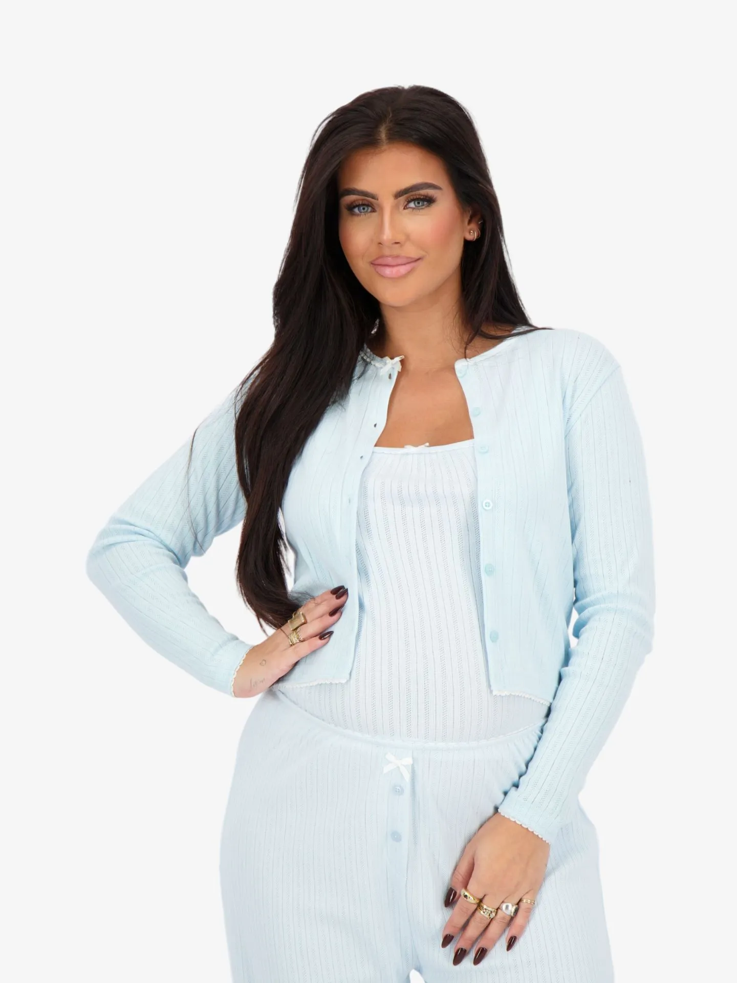 Reinders Dames pyjama vest bow ruffles pj