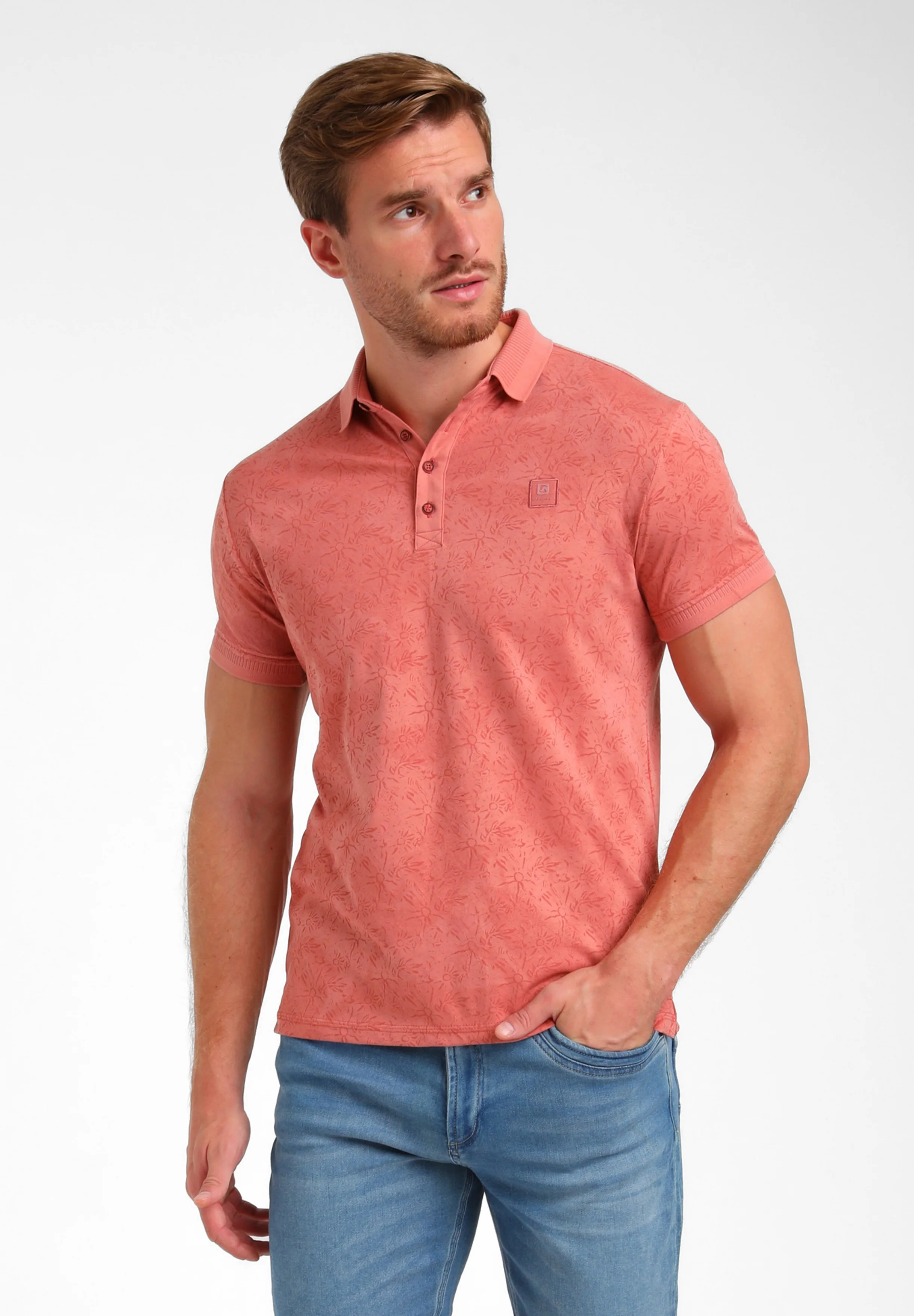 Gabbiano Heren polo 235921 5555 sunset red