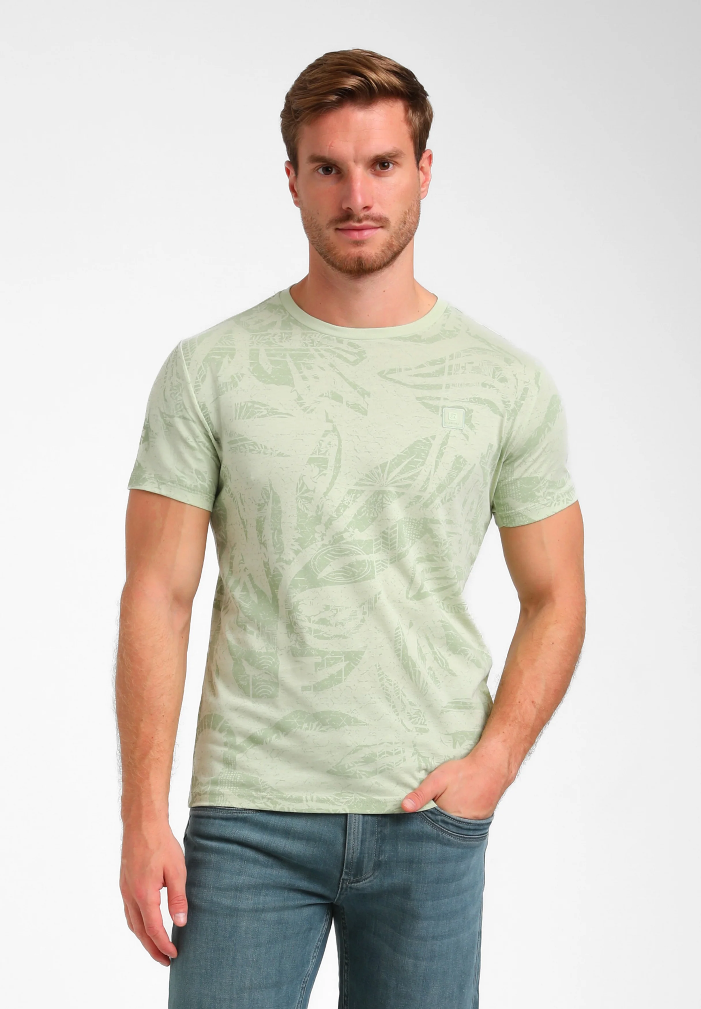 Gabbiano Heren shirt 155911 55556 mint green